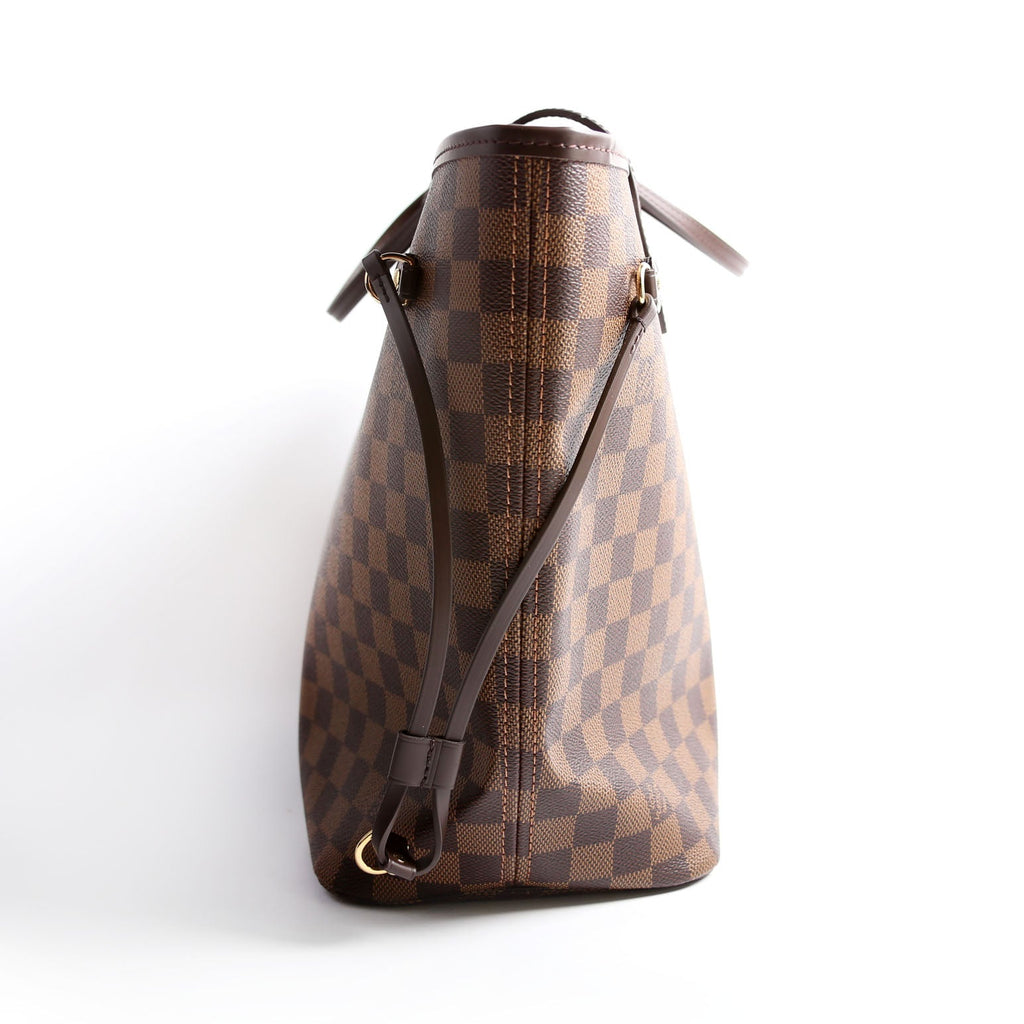 Neverfull With Wallet MM Damier Ebene Red