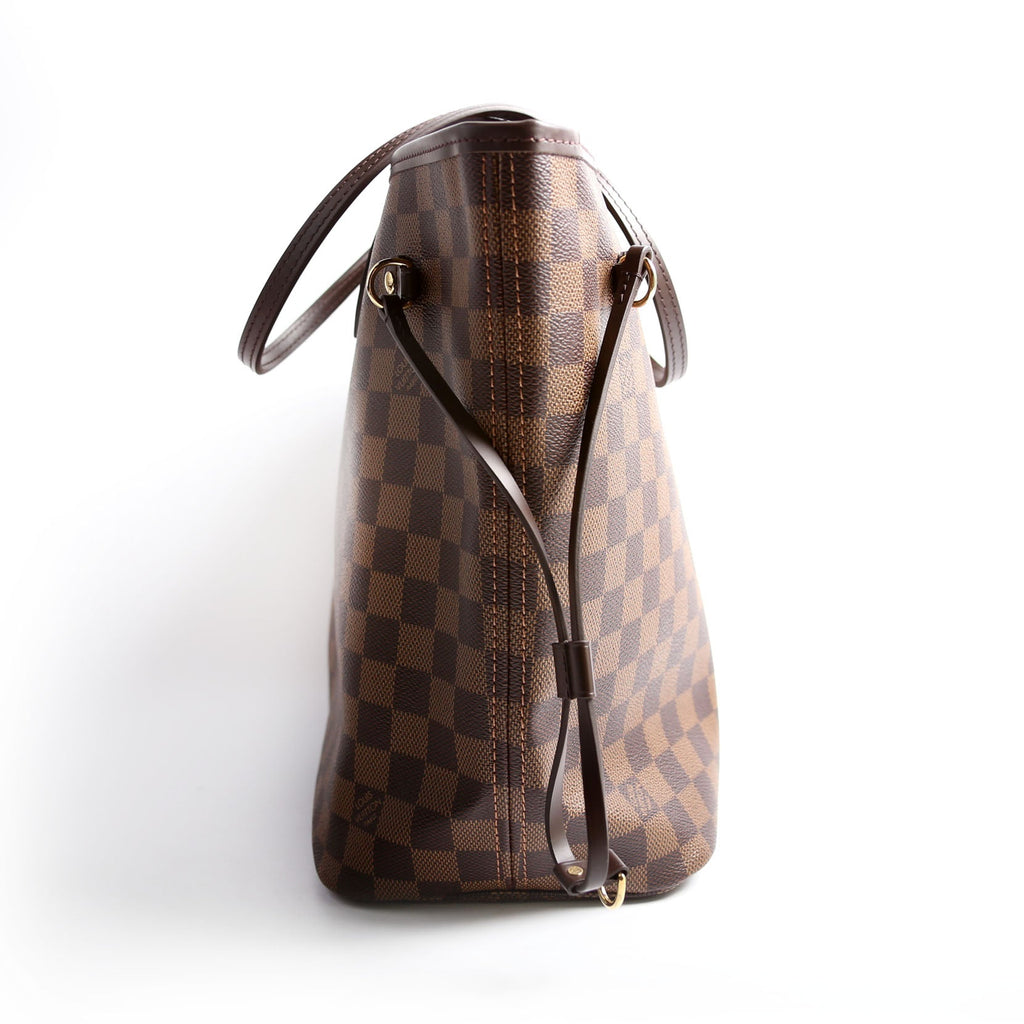 Neverfull With Wallet MM Damier Ebene Red