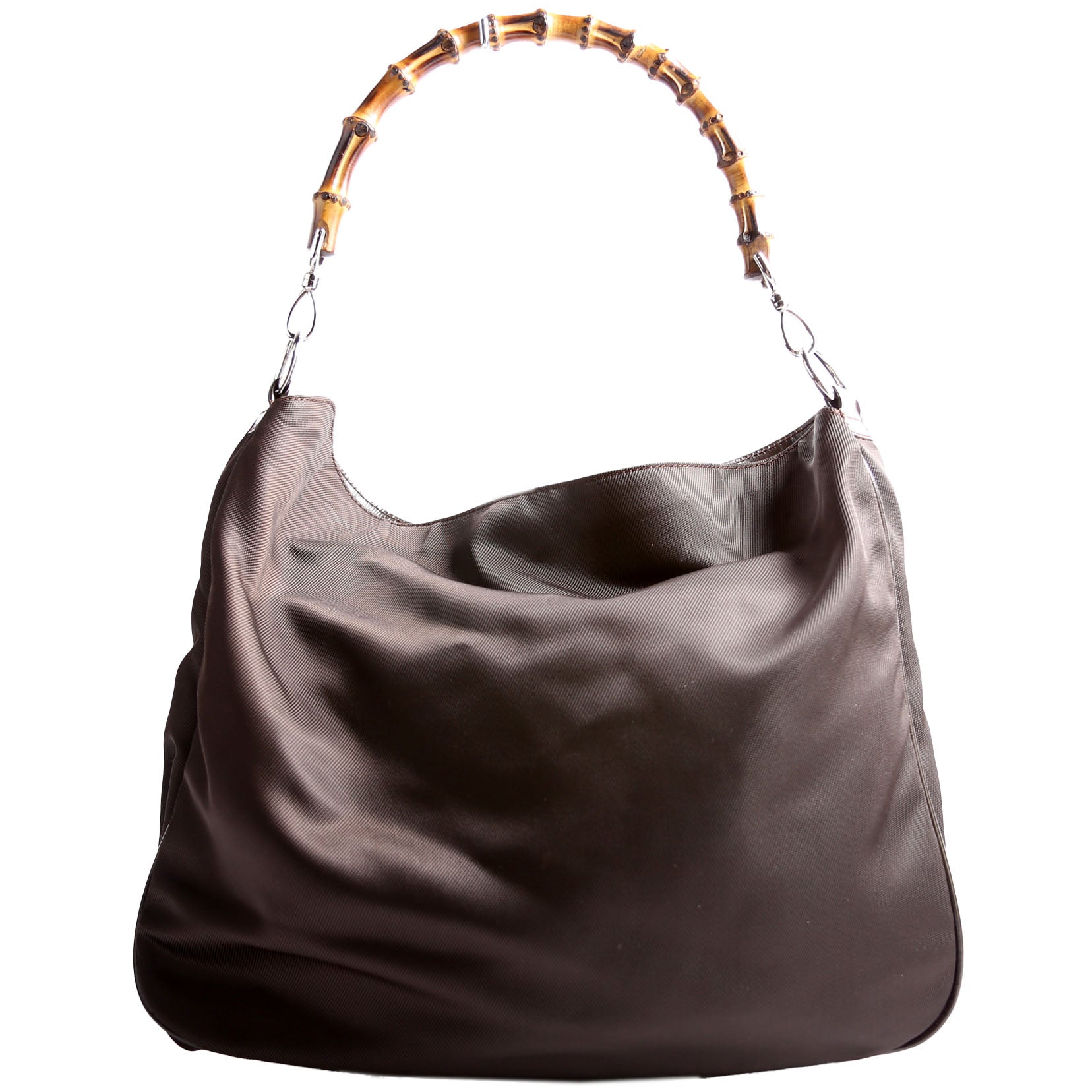 Bamboo Handle 2Way Nylon Brown