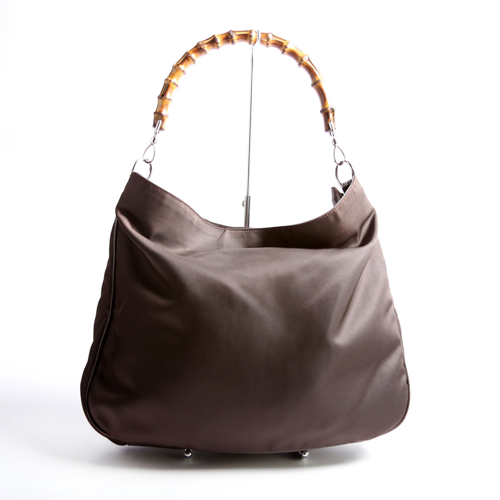 Bamboo Handle 2Way Nylon Brown