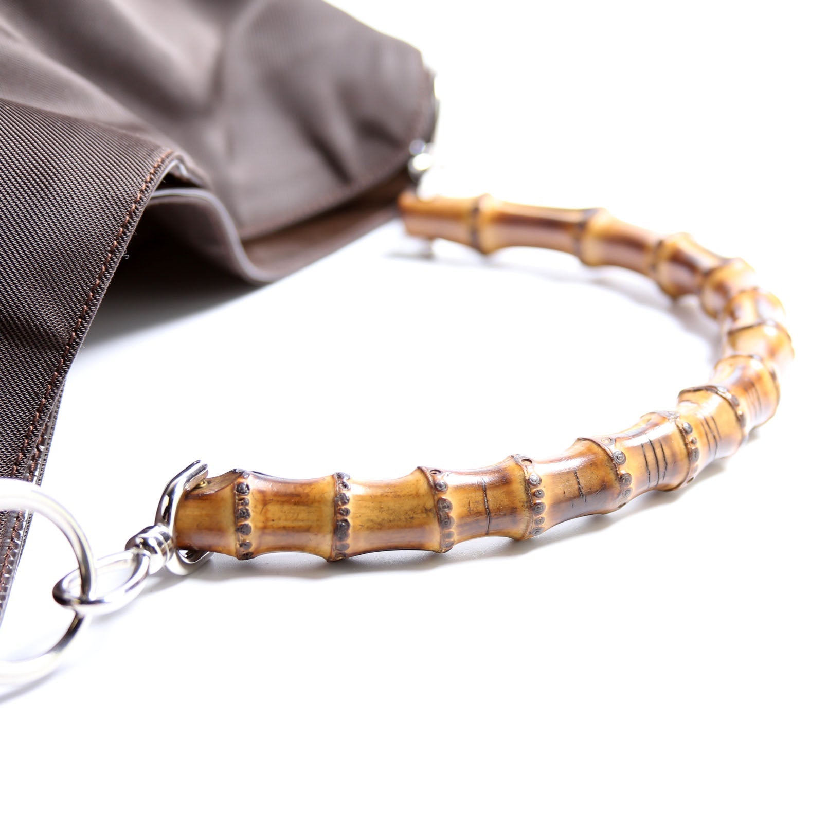Bamboo Handle 2Way Nylon Brown