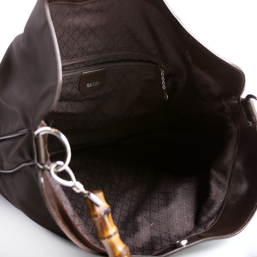 Bamboo Handle 2Way Nylon Brown