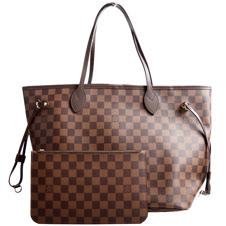 Neverfull With Wallet MM Damier Ebene Red