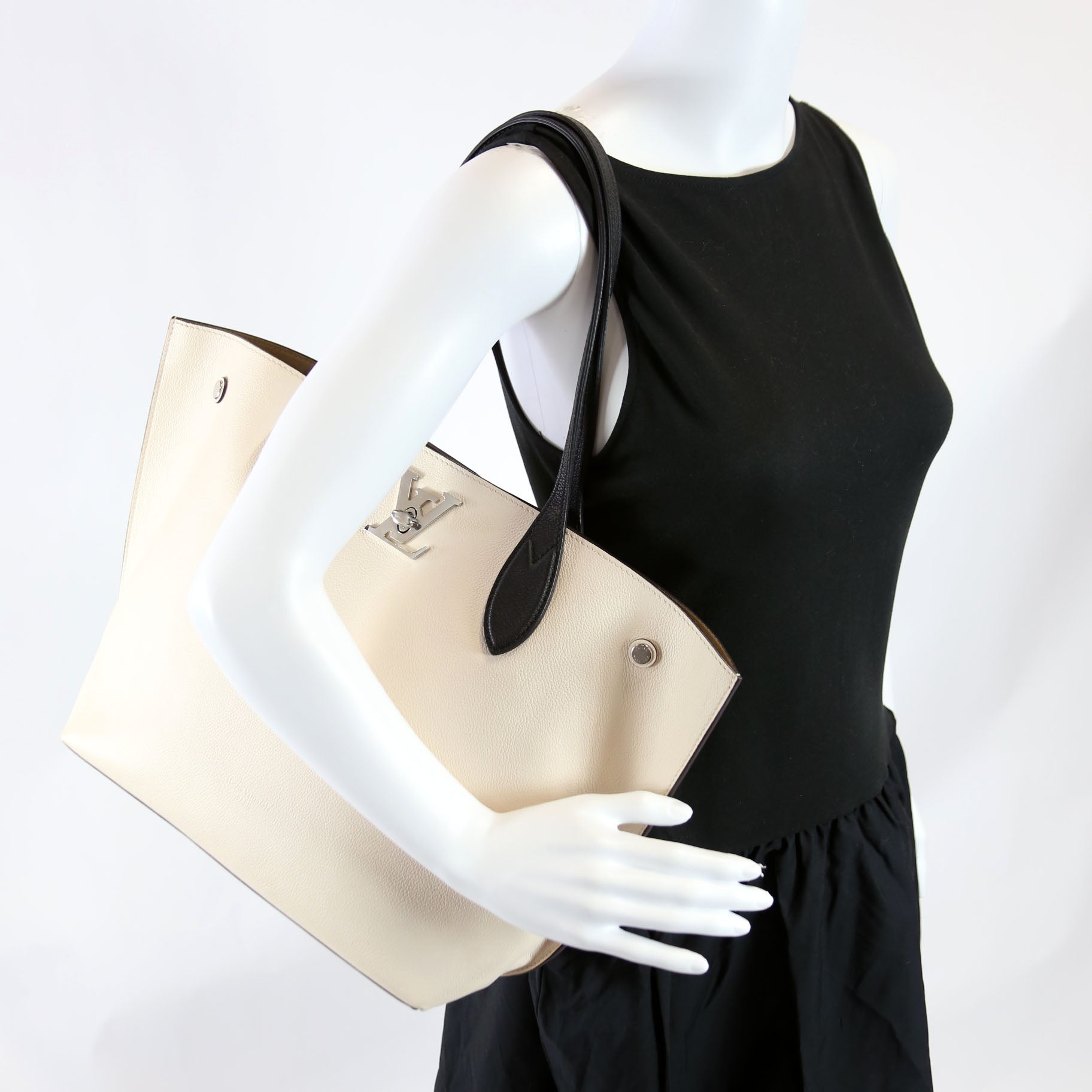 Lockme Go Tote Cream/Black