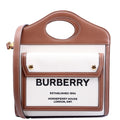 Pocket Bag Mini Canvas White/Brown