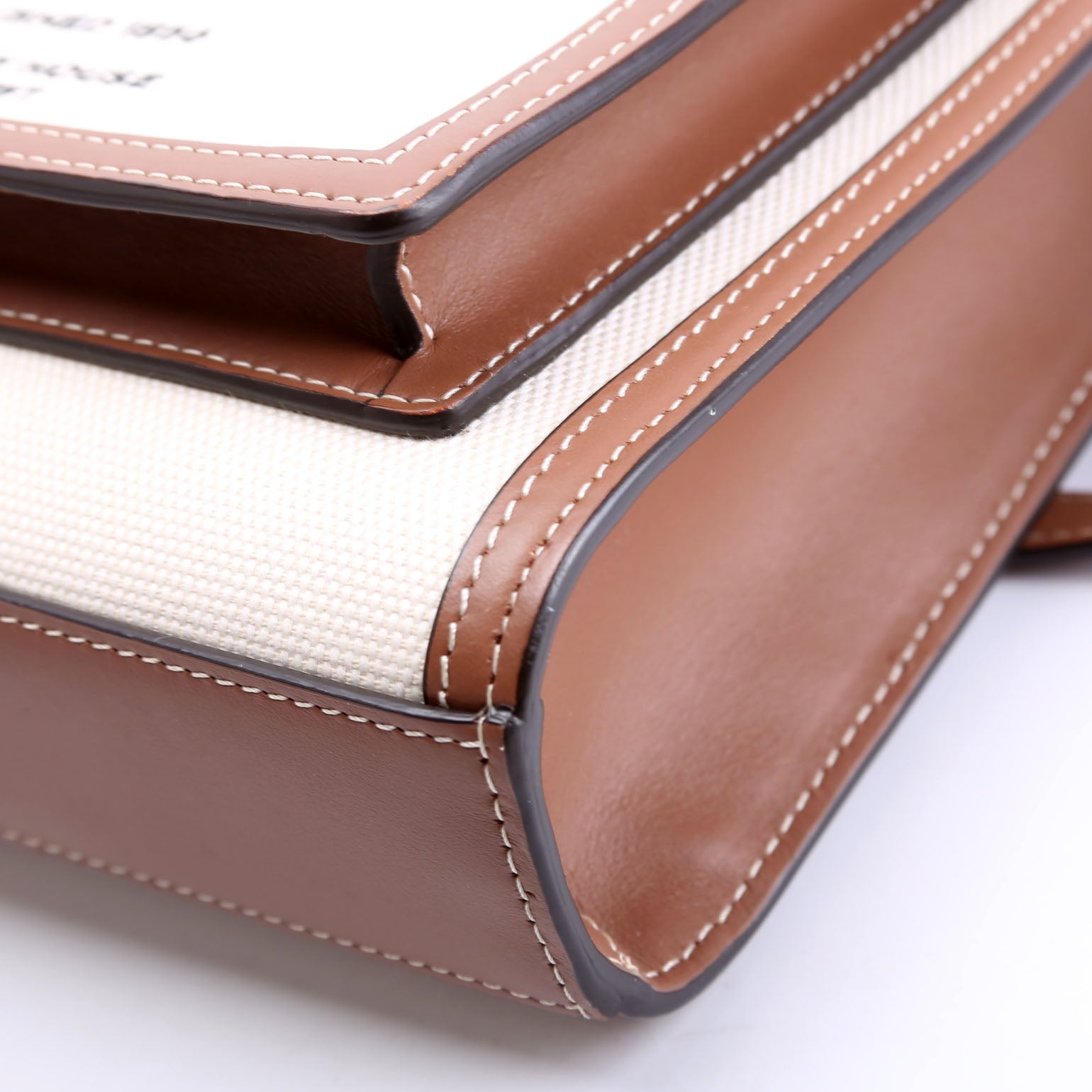 Pocket Bag Mini Canvas White/Brown