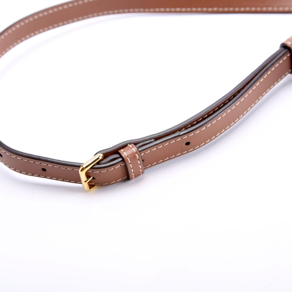Pocket Bag Mini Canvas White/Brown