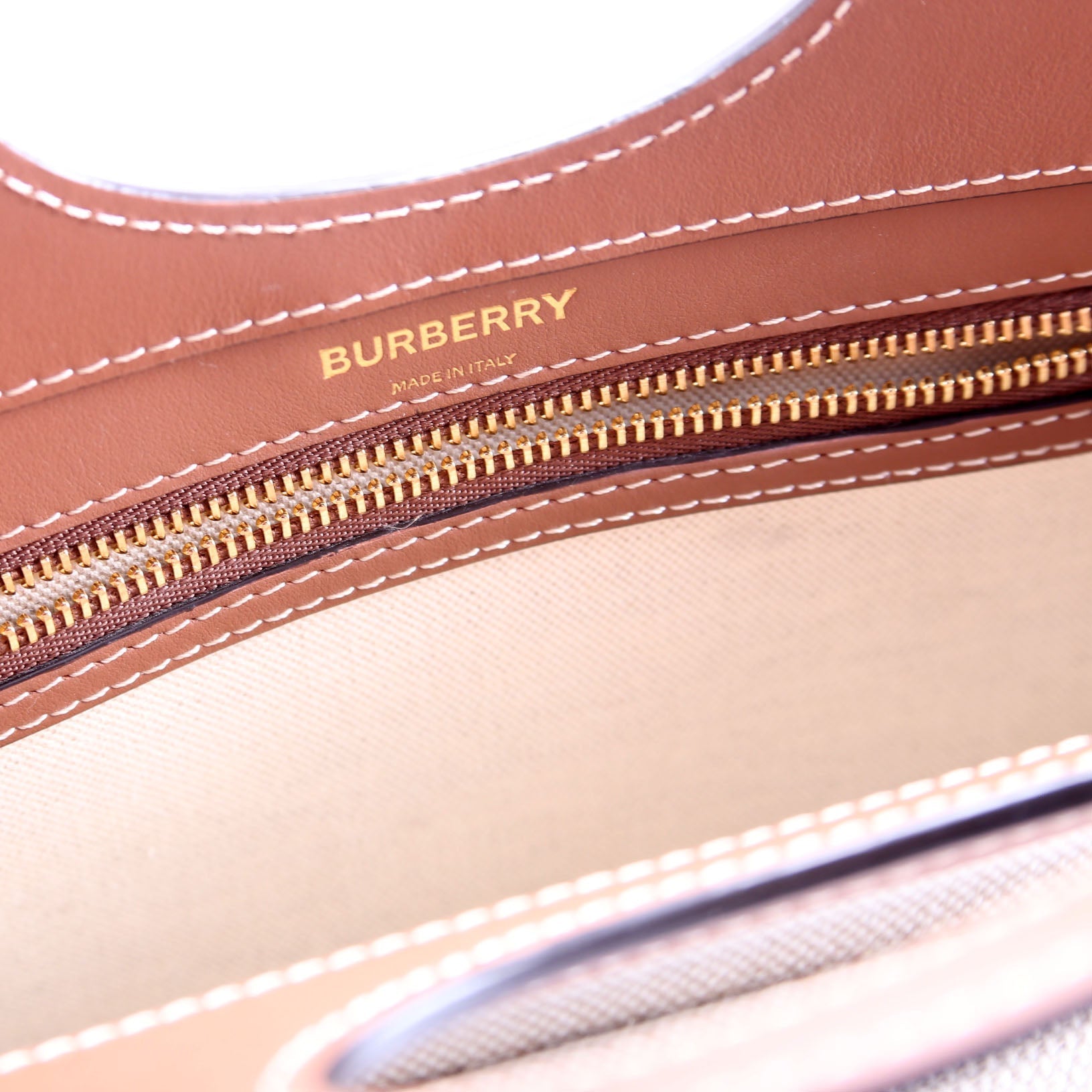Pocket Bag Mini Canvas White/Brown
