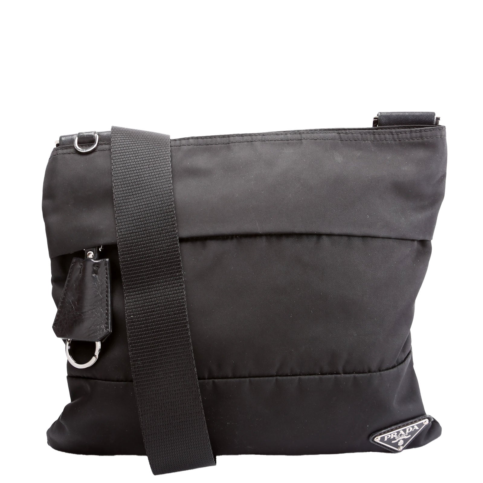 Prada BT0741 Tessuto Bomber Messenger Black