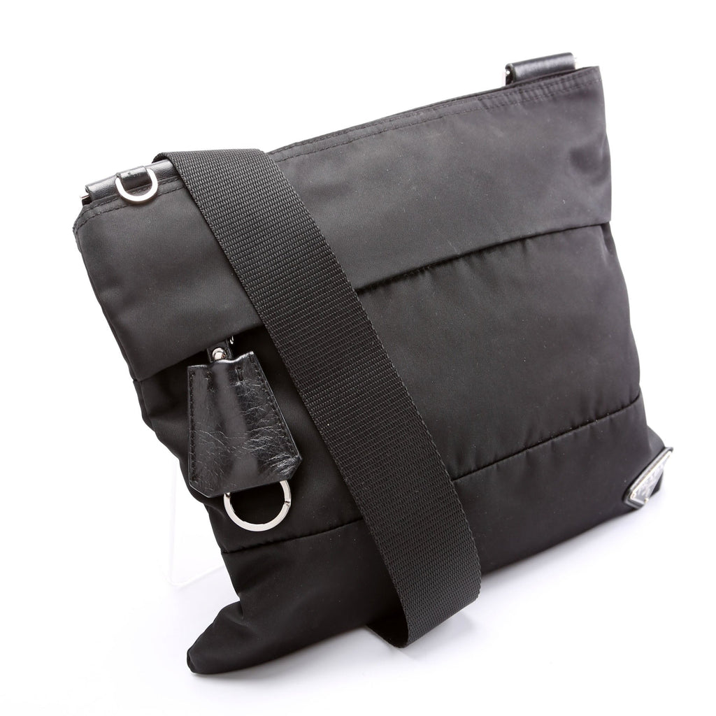 Prada BT0741 Tessuto Bomber Messenger Black