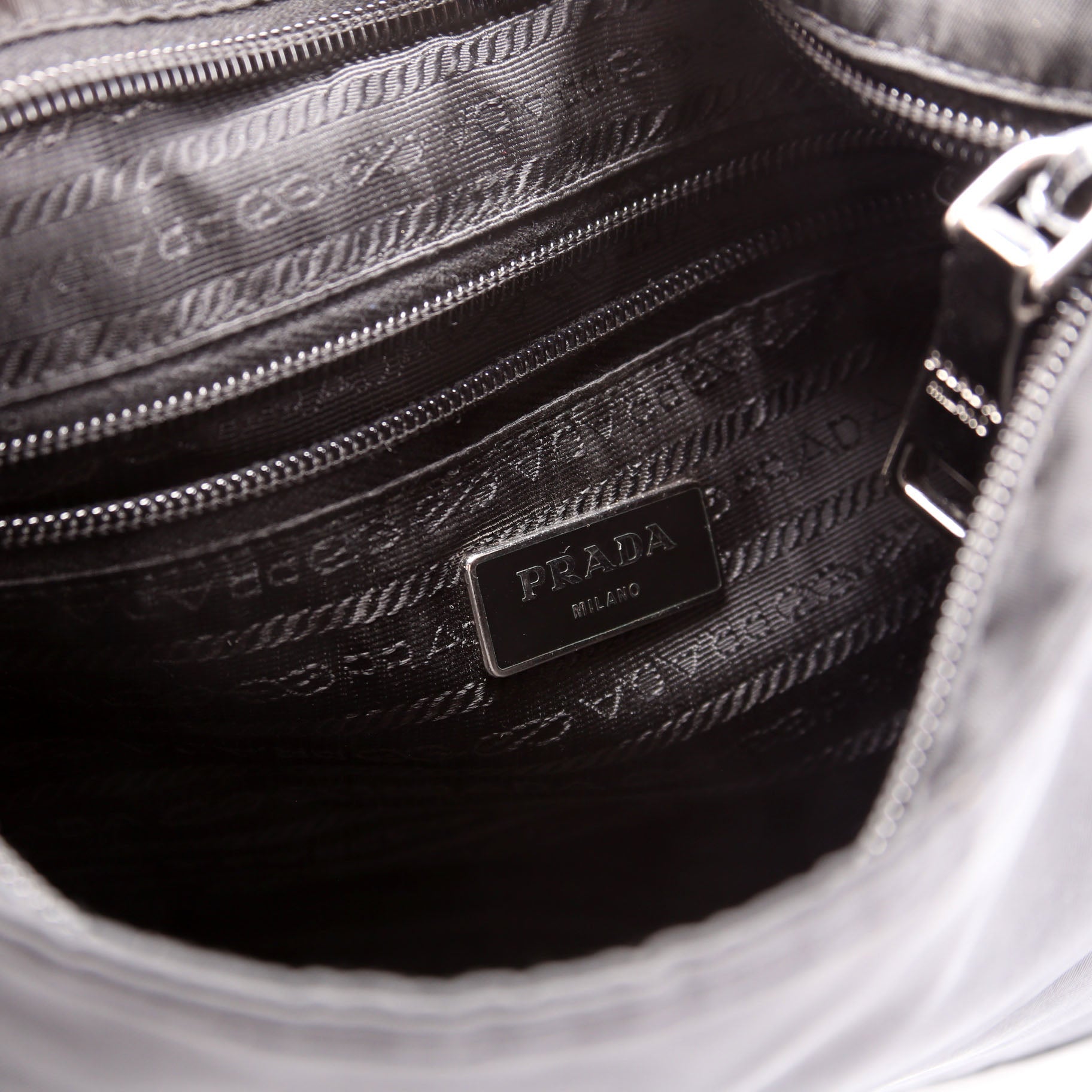 Prada BT0741 Tessuto Bomber Messenger Black