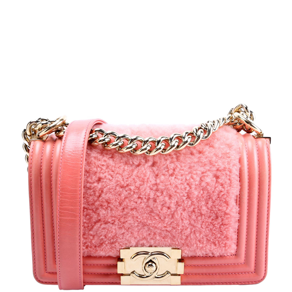 Boy Flap Small Shearling 23M Salmon