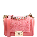 Boy Flap Small Shearling 23M Salmon