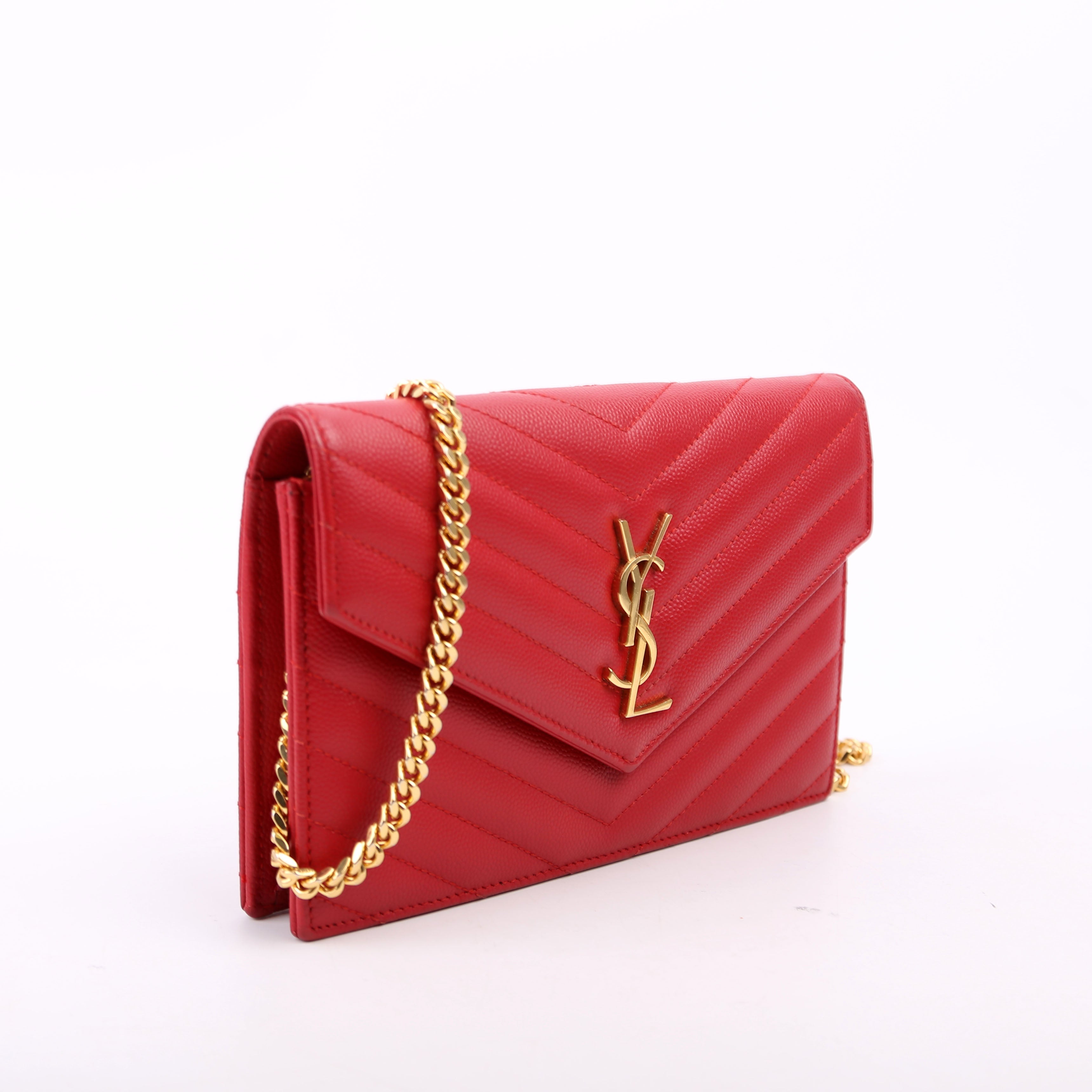 Envelope Chain Wallet Red