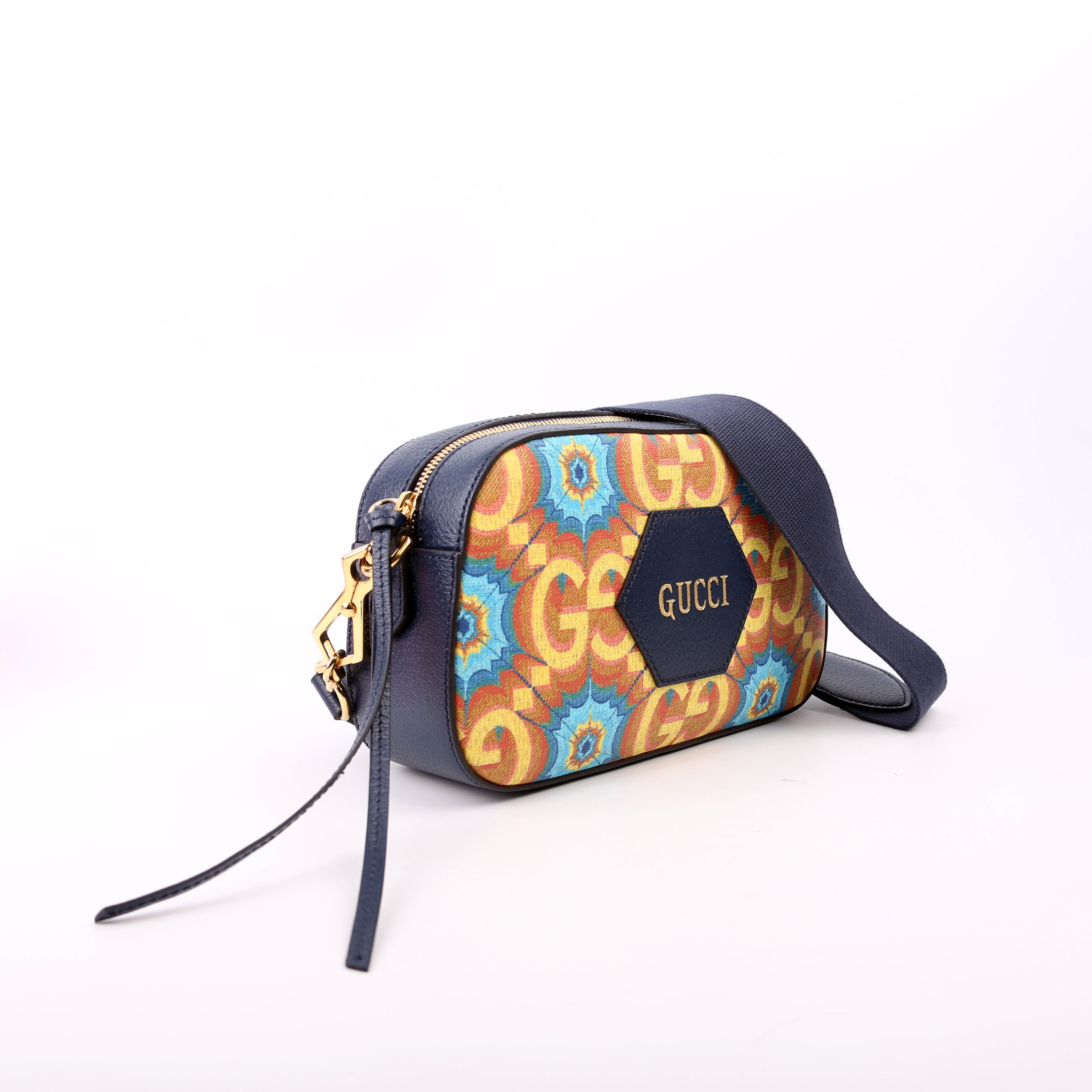 476466 GG Kaleidoscope Messenger Bag Navy