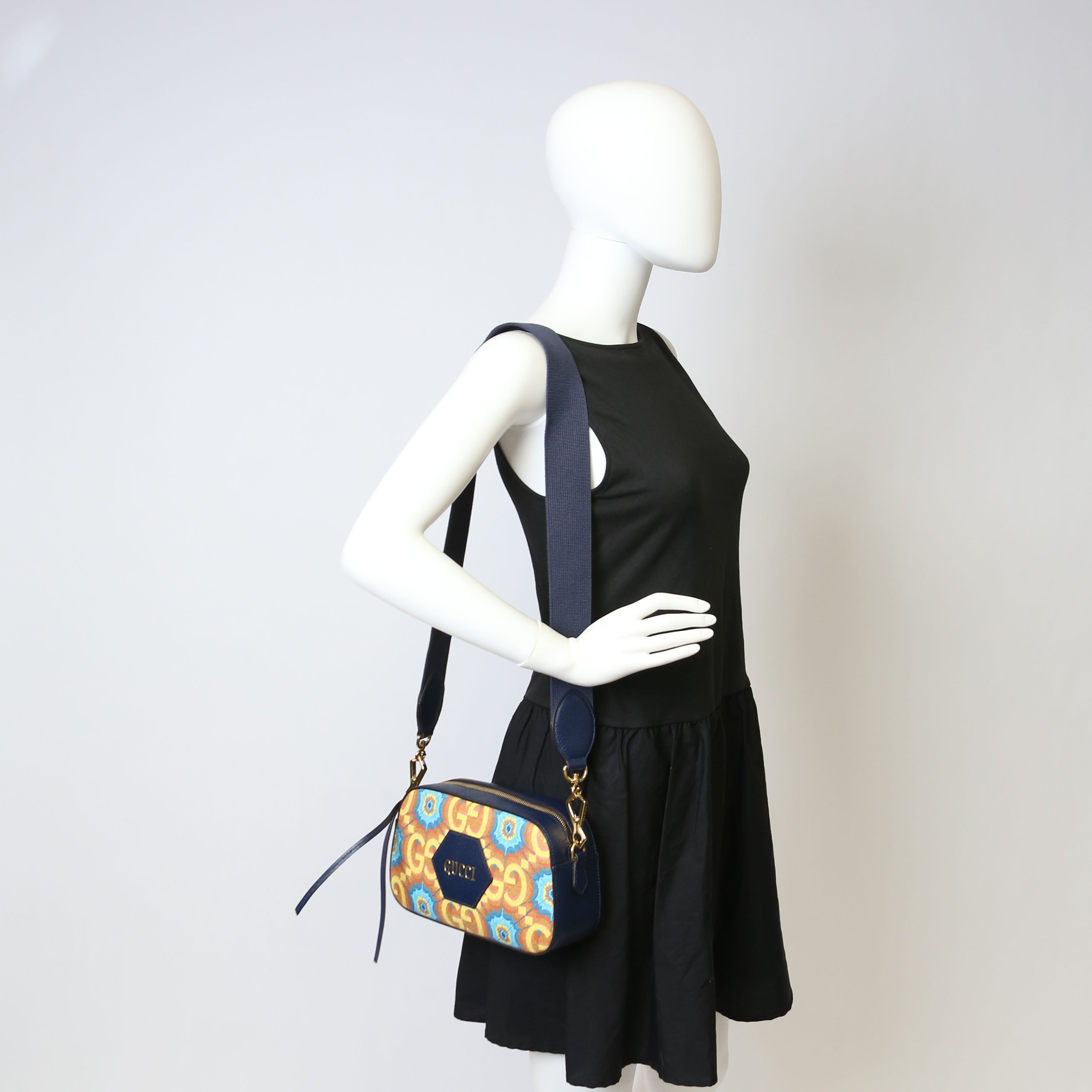 476466 GG Kaleidoscope Messenger Bag Navy