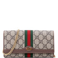 546592 Ophidia GG Supreme Chain Wallet Brown