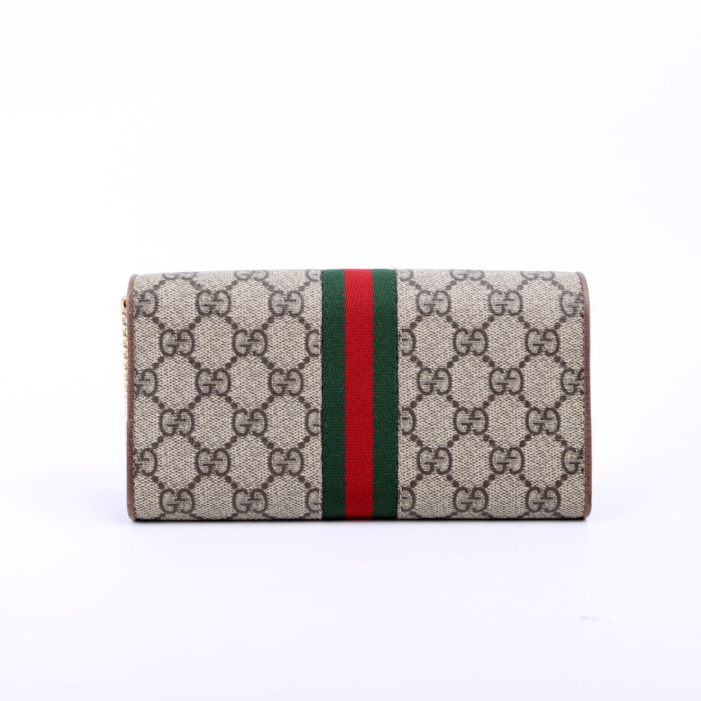 546592 Ophidia GG Supreme Chain Wallet Brown