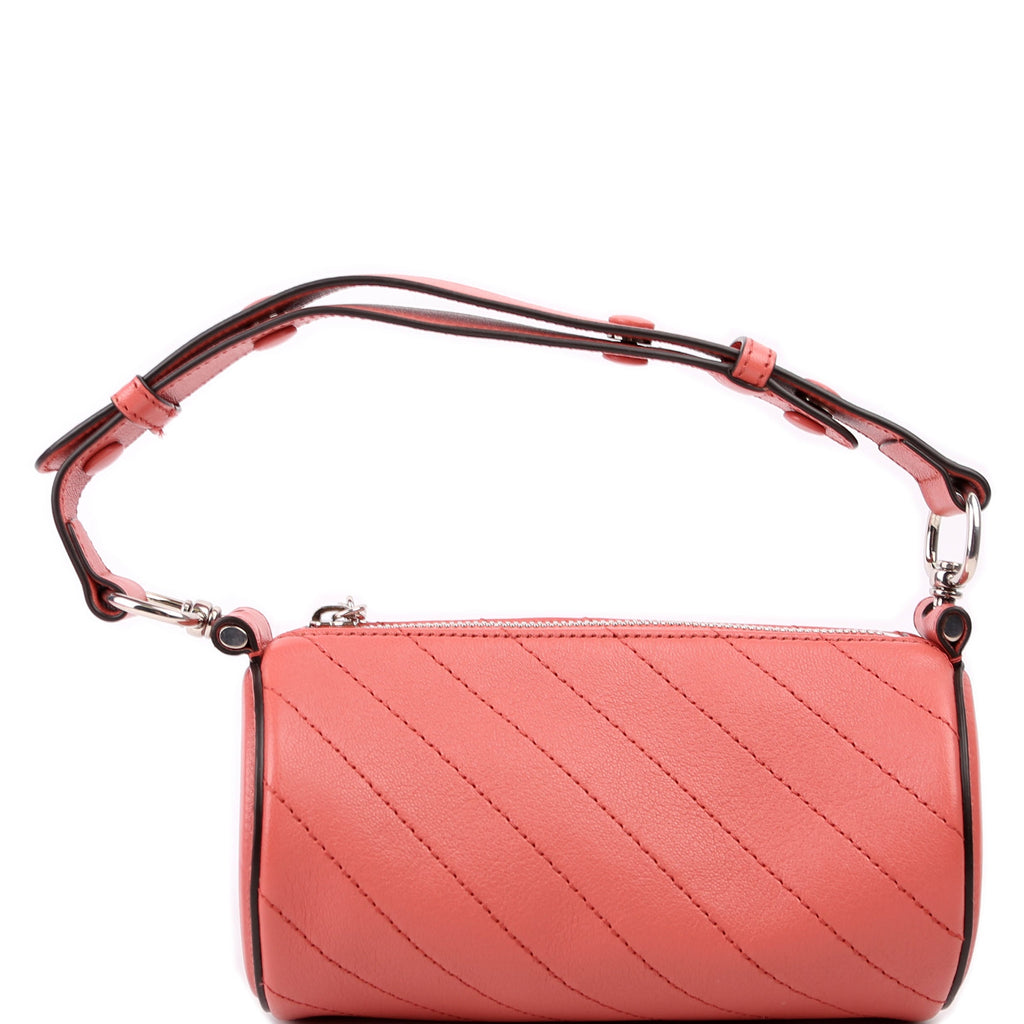 Gucci 760170 Diagonal Stitch Calfskin Blondie Mini Barrel Bag Pink