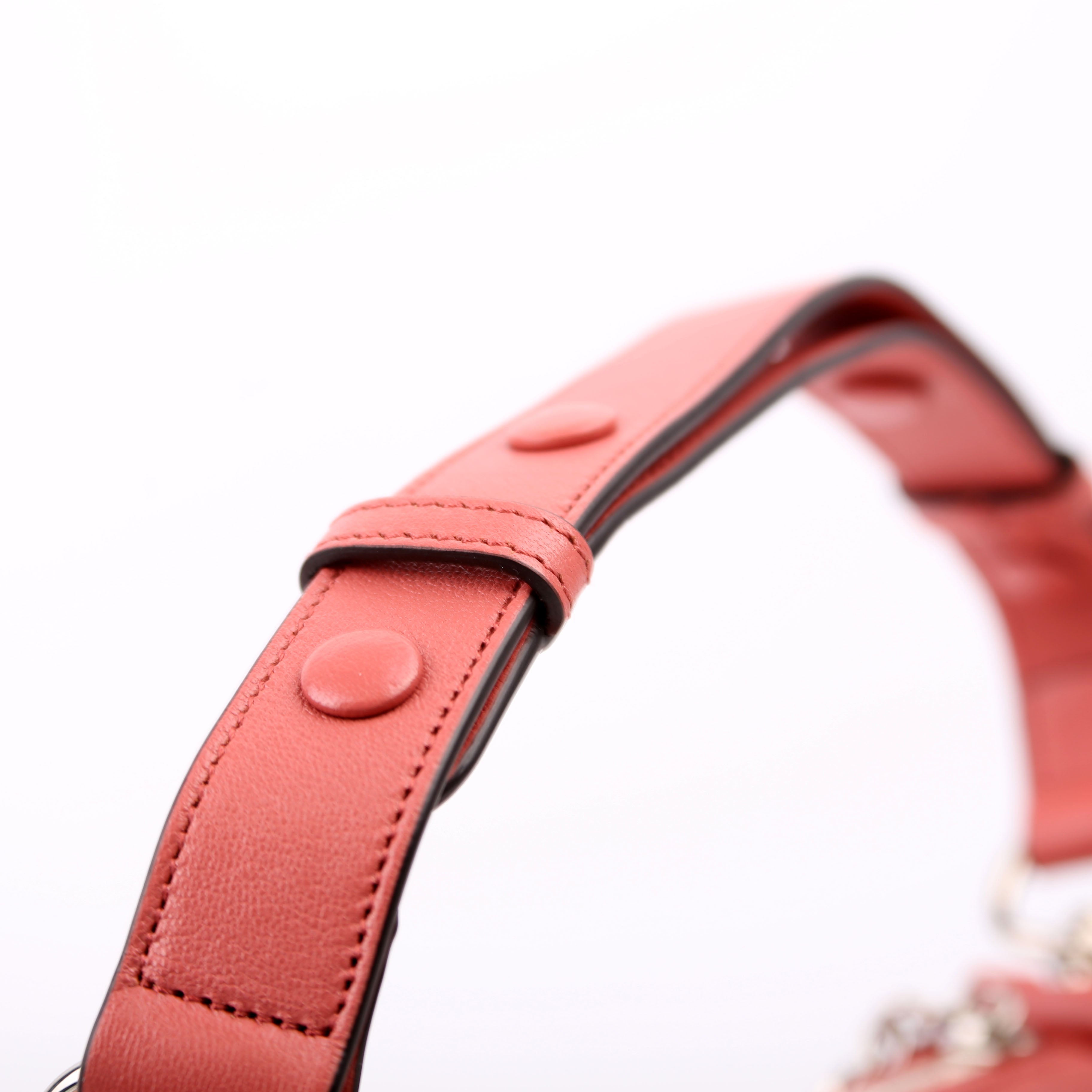 Gucci 760170 Diagonal Stitch Calfskin Blondie Mini Barrel Bag Pink