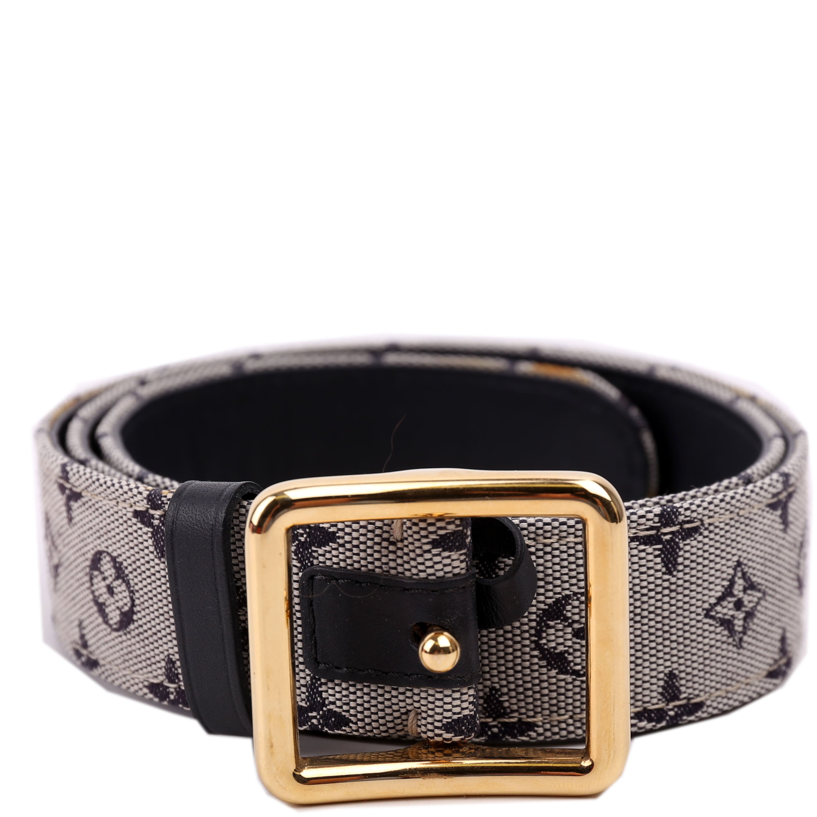 Mini Lin Jacquard Belt Size 75/30 Blue