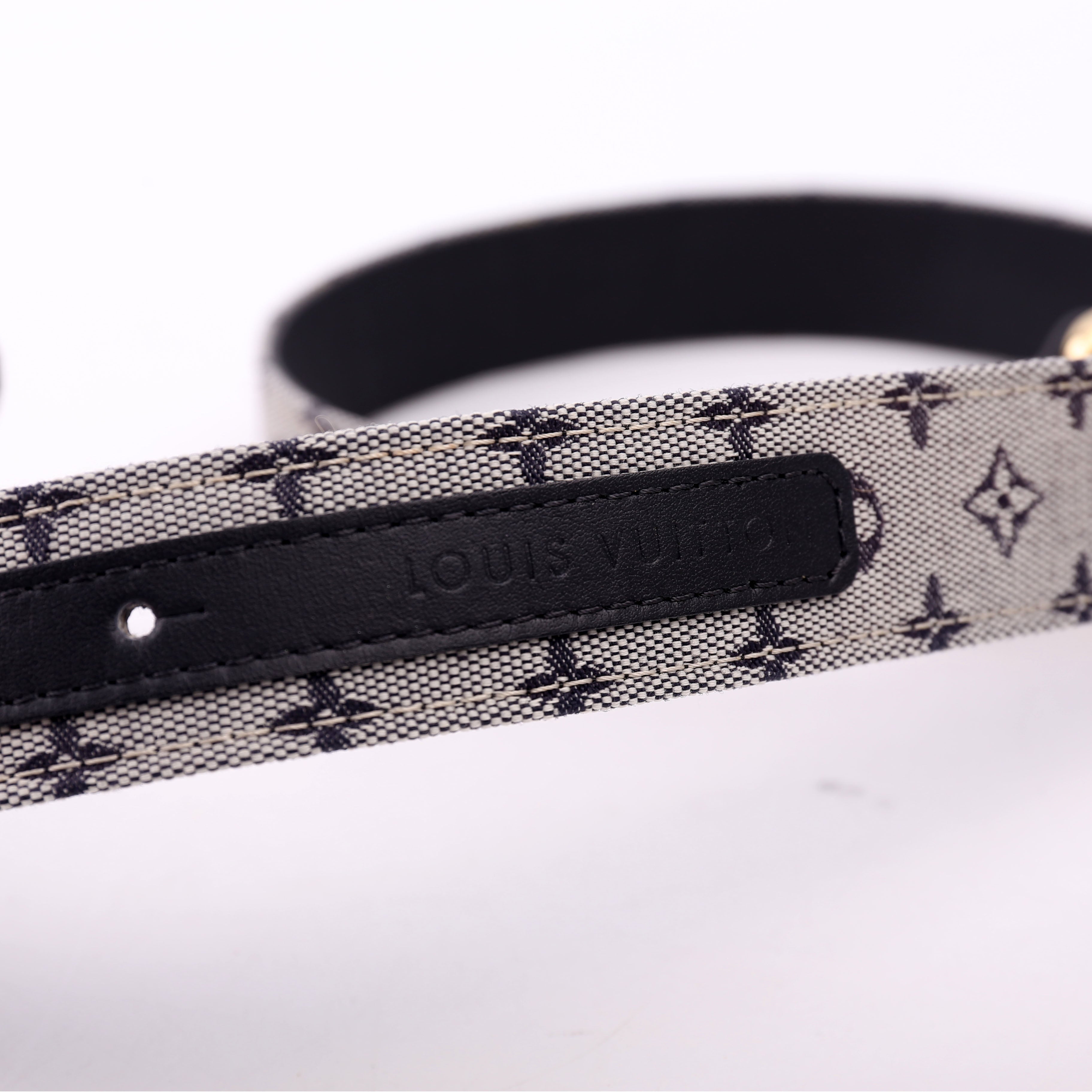 Mini Lin Jacquard Belt Size 75/30 Blue
