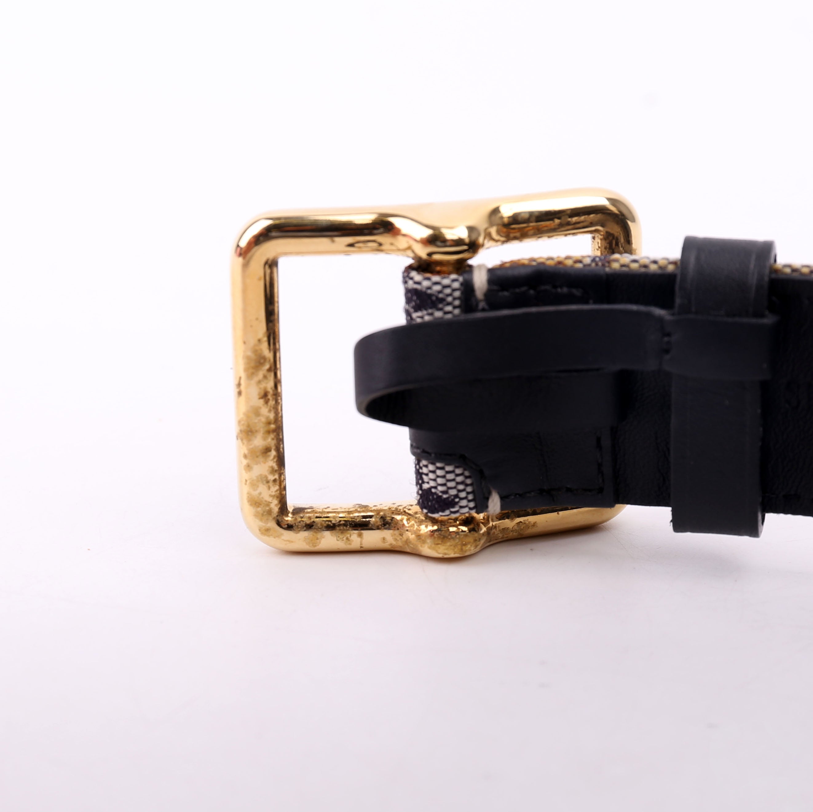 Mini Lin Jacquard Belt Size 75/30 Blue