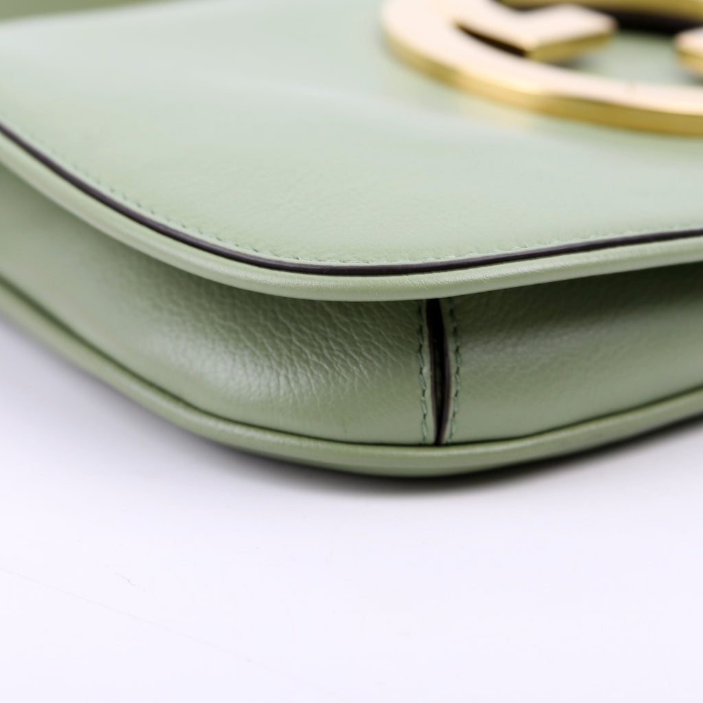 Gucci 699268 Blondie Leather Shoulder Bag Green