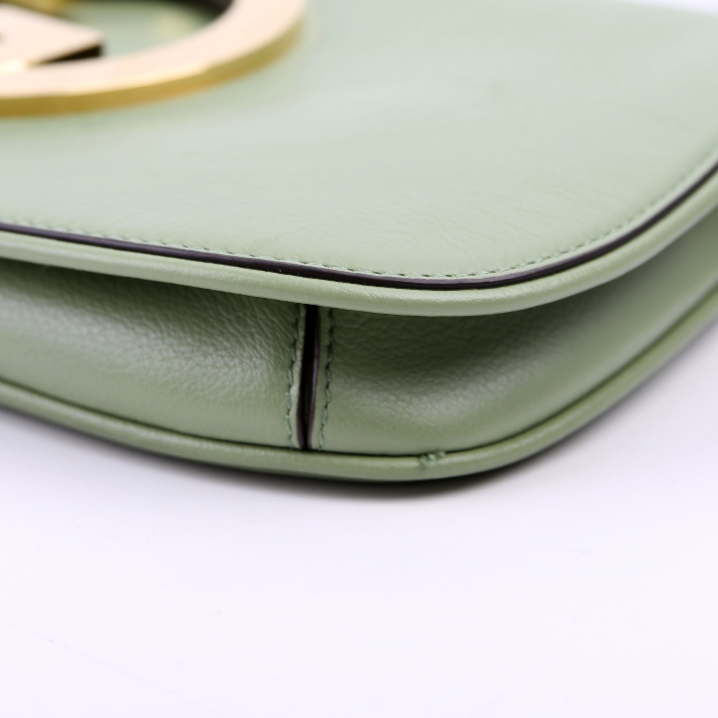 Gucci 699268 Blondie Leather Shoulder Bag Green