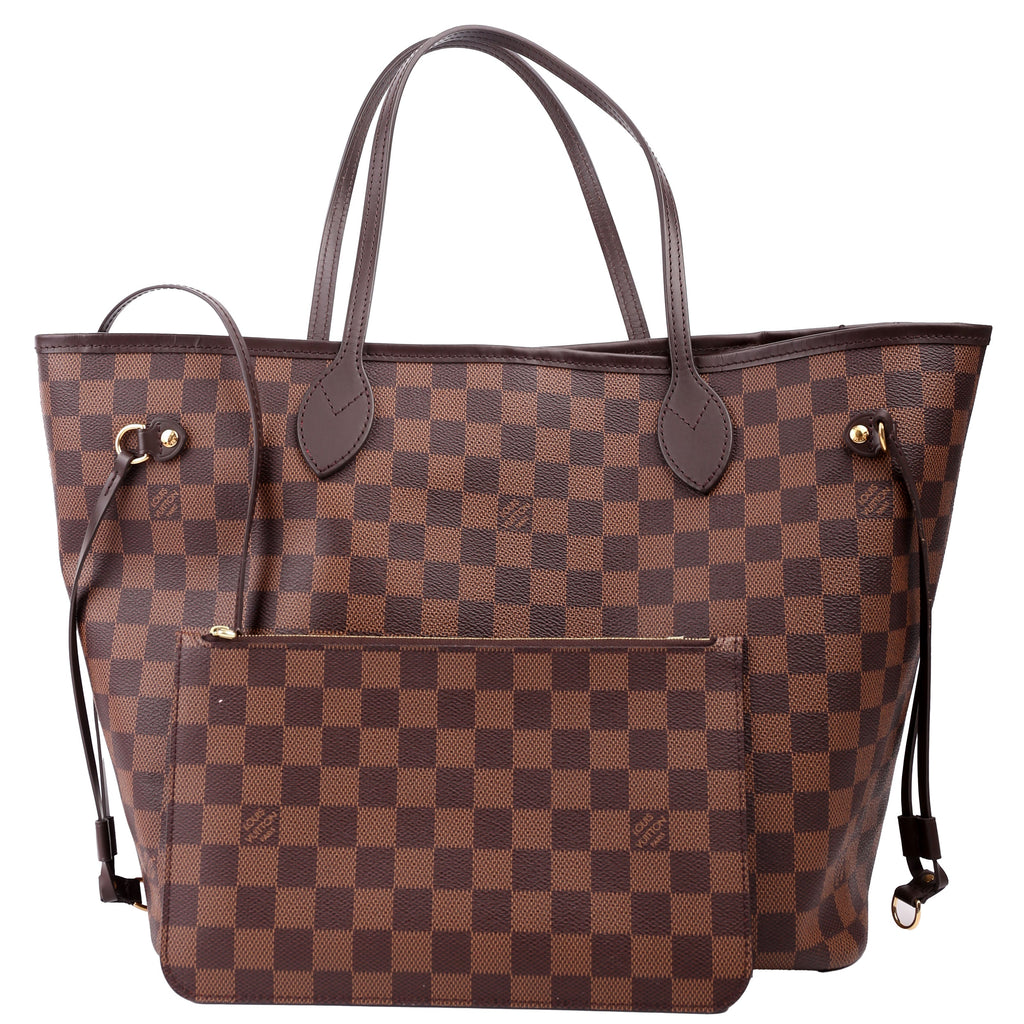 Neverfull With Wallet MM Damier Ebene Red