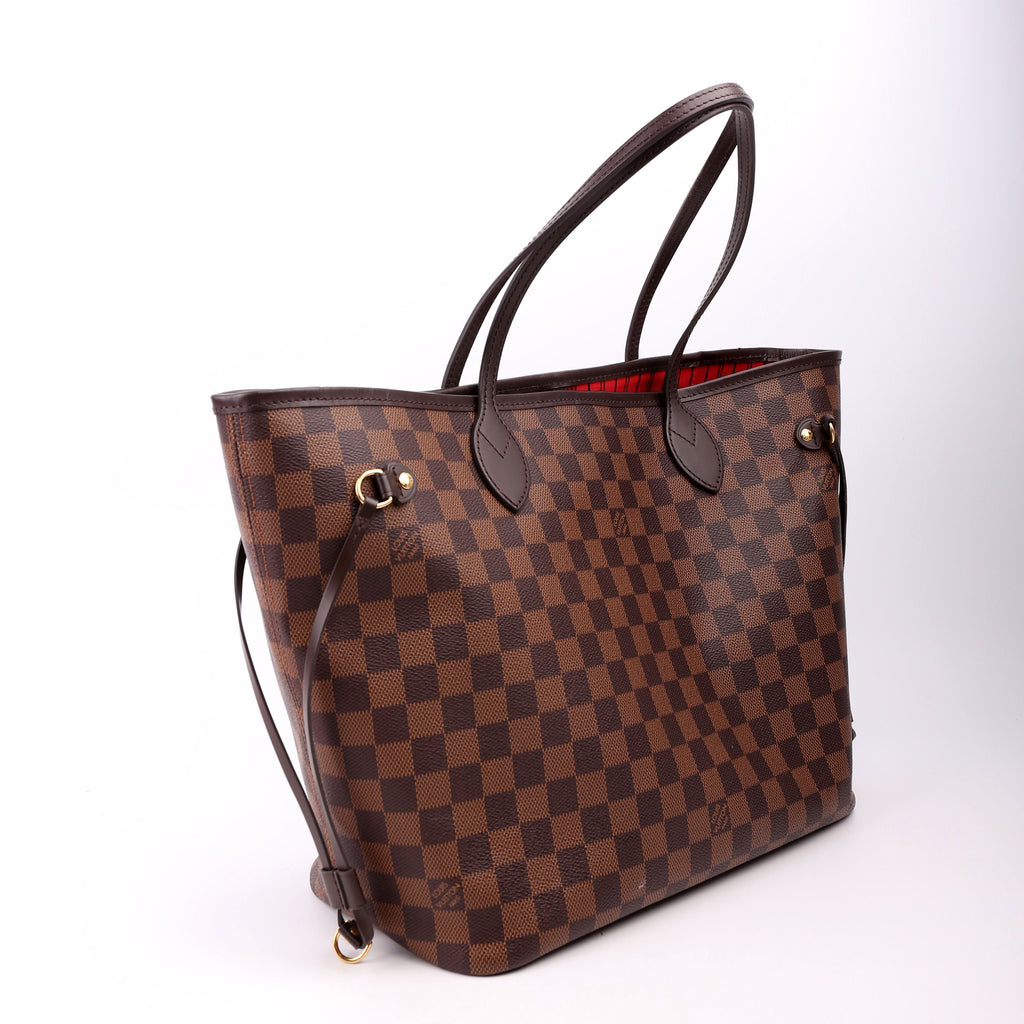 Neverfull With Wallet MM Damier Ebene Red