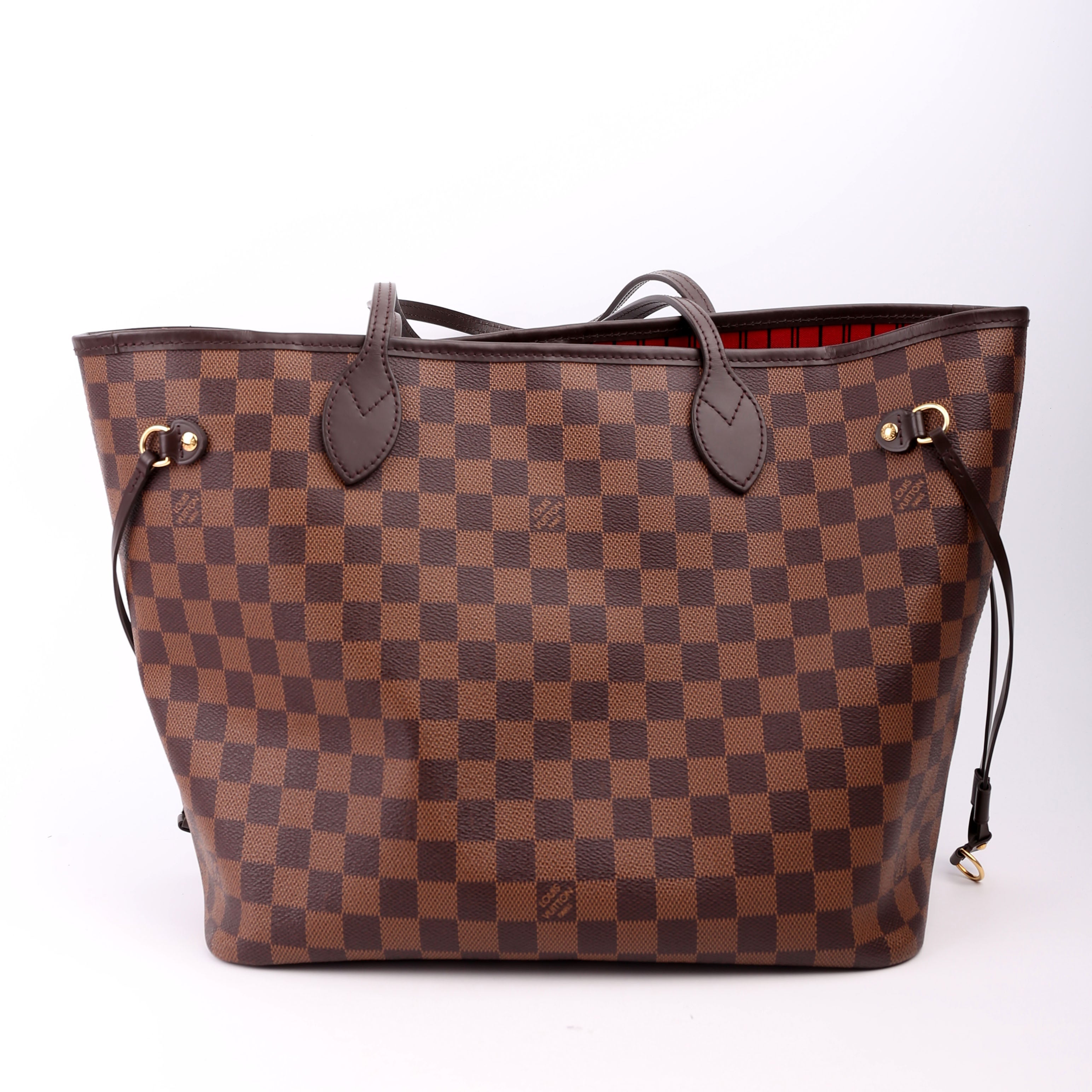 Neverfull With Wallet MM Damier Ebene Red