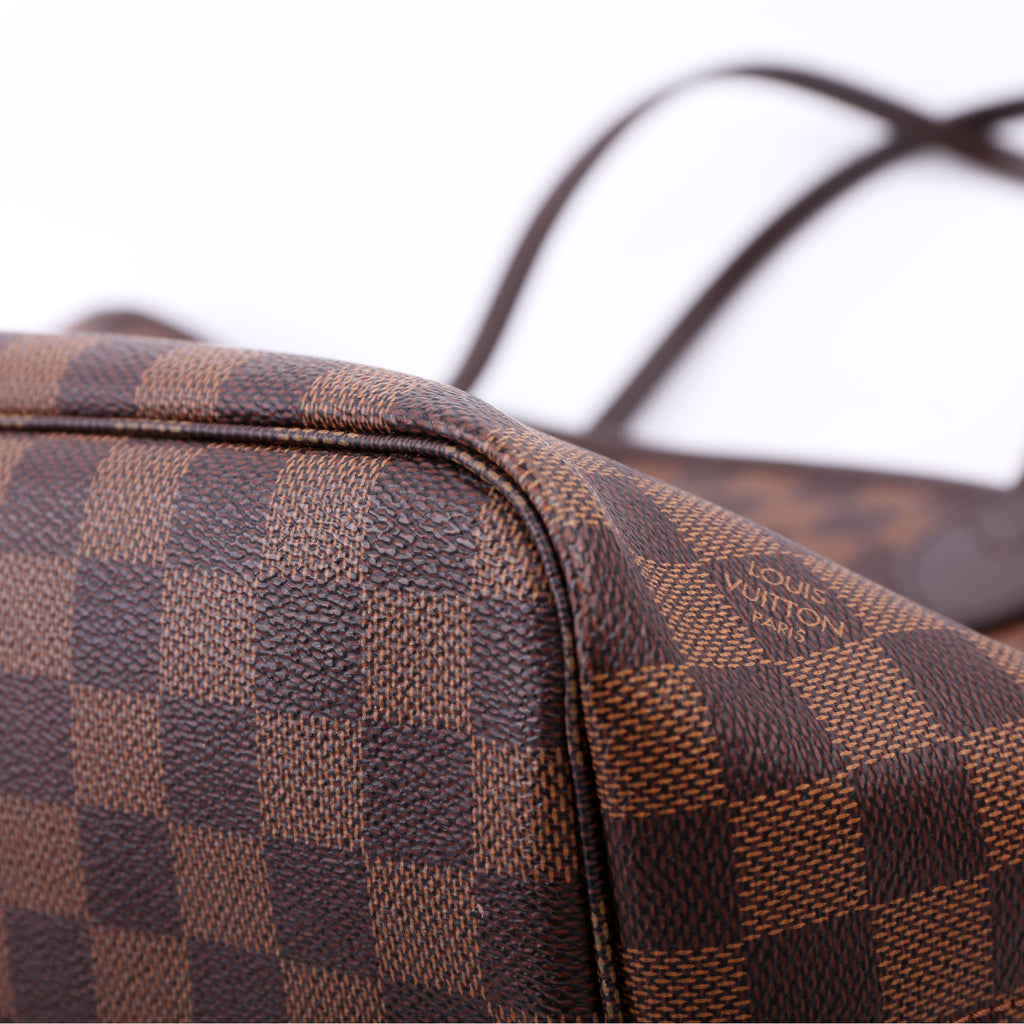 Neverfull With Wallet MM Damier Ebene Red