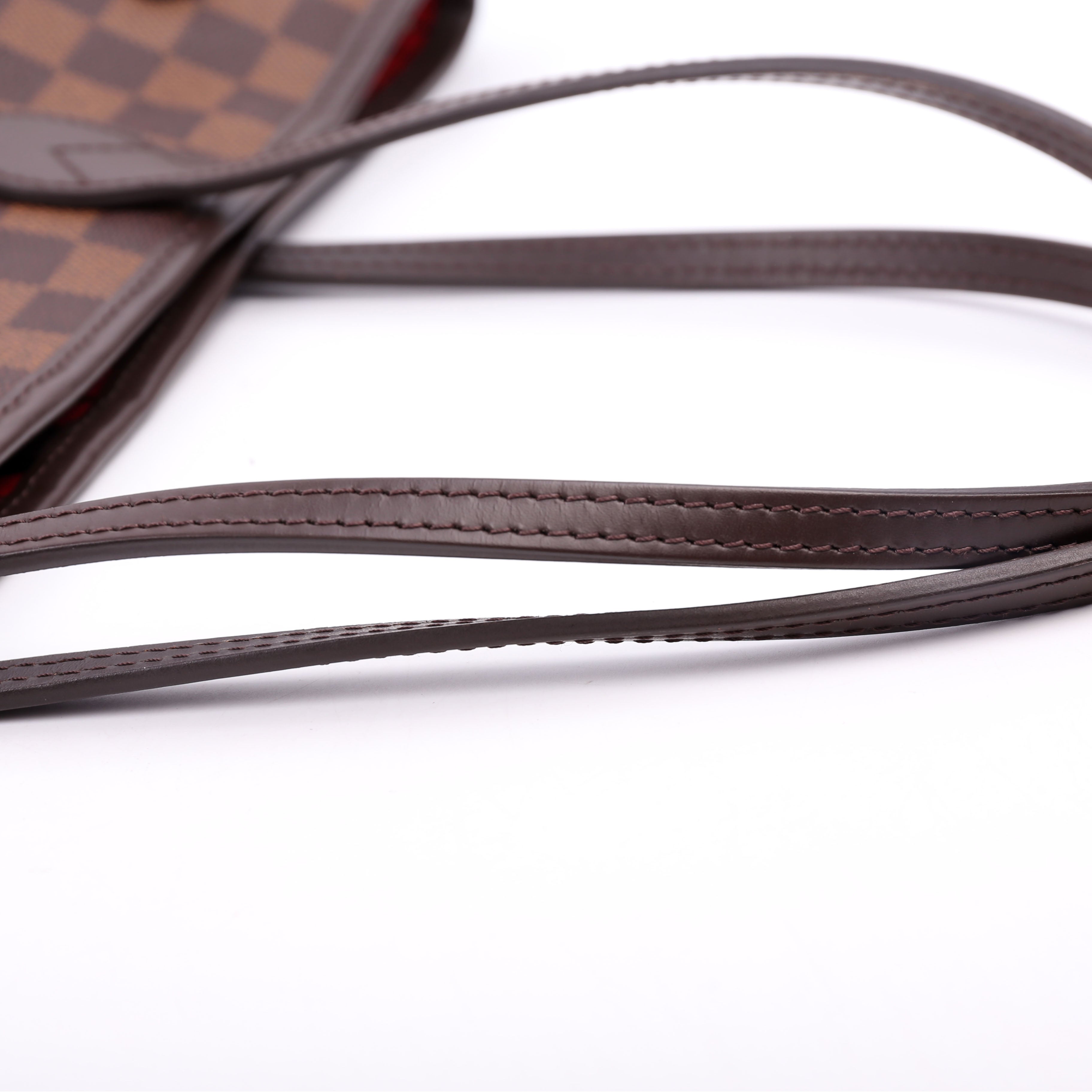 Neverfull With Wallet MM Damier Ebene Red