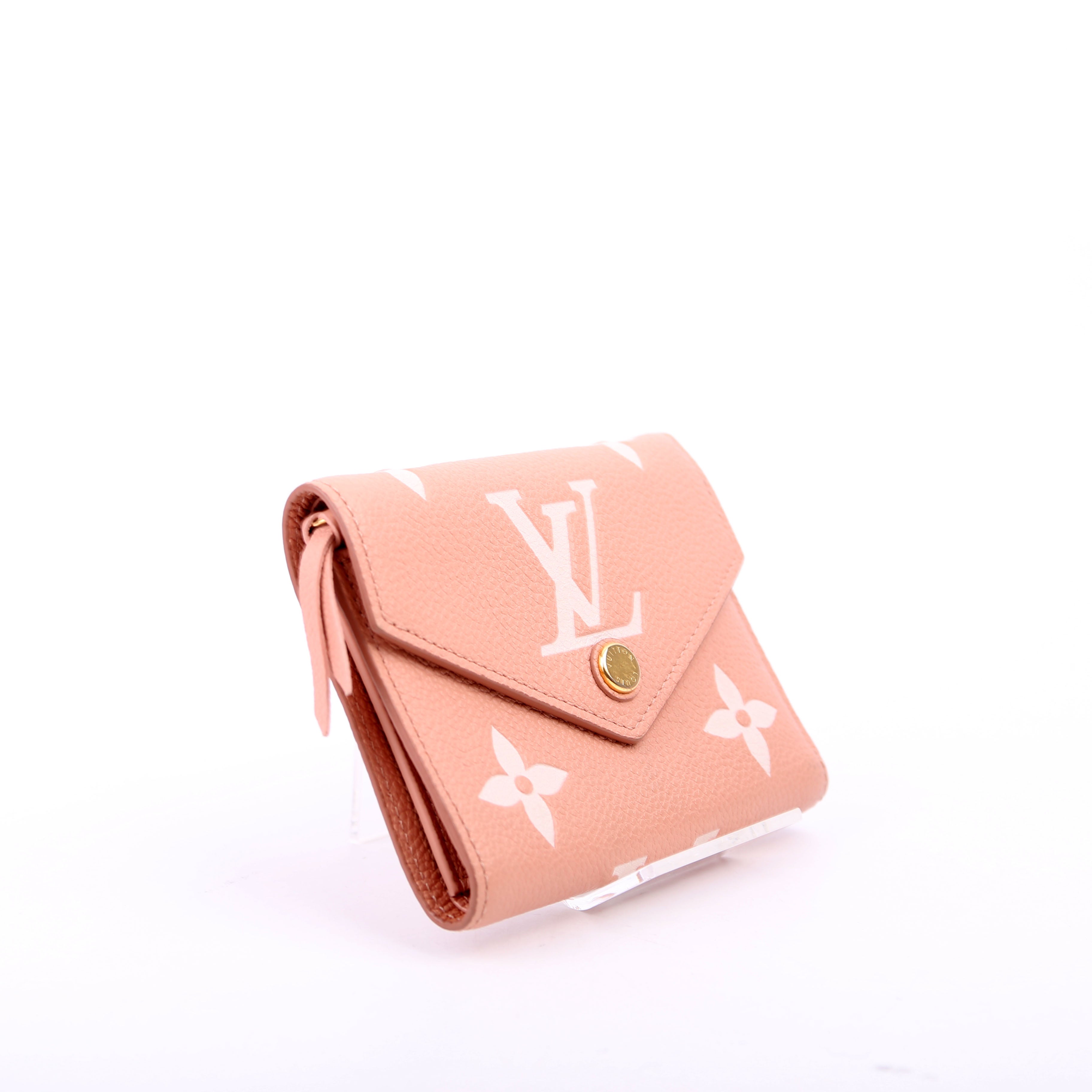 Victorine Wallet Bicolor Empreinte Pink