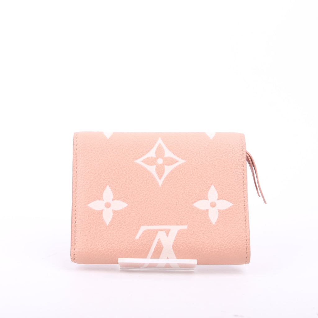 Victorine Wallet Bicolor Empreinte Pink