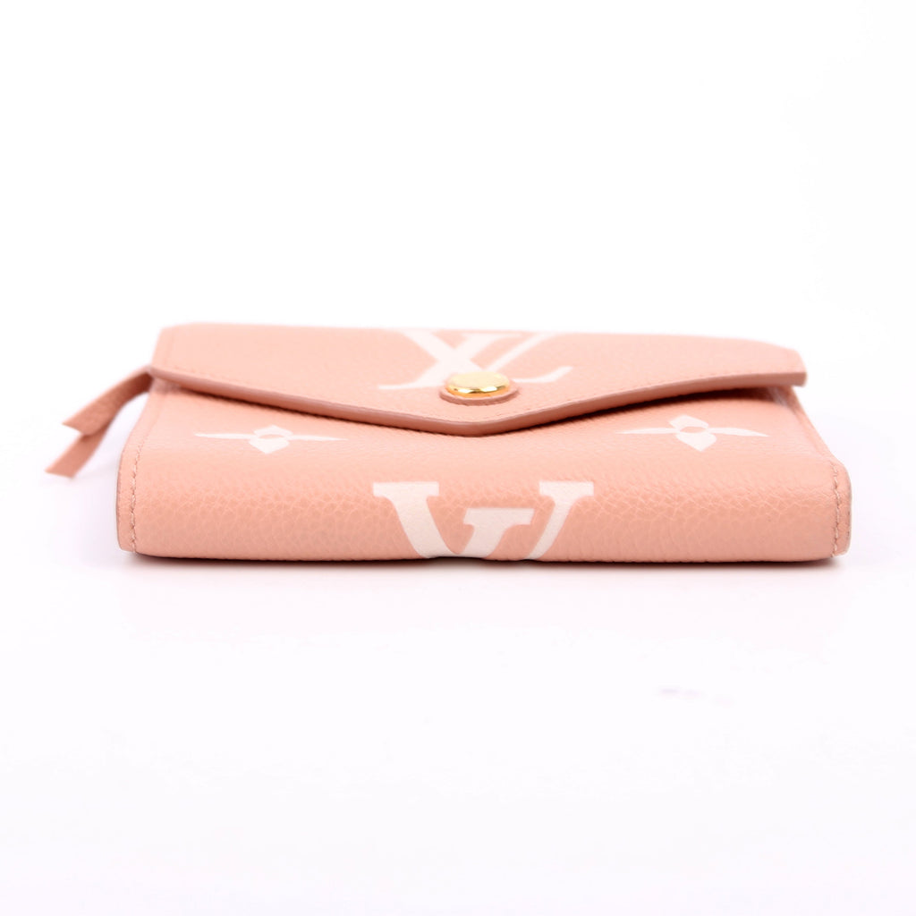 Victorine Wallet Bicolor Empreinte Pink