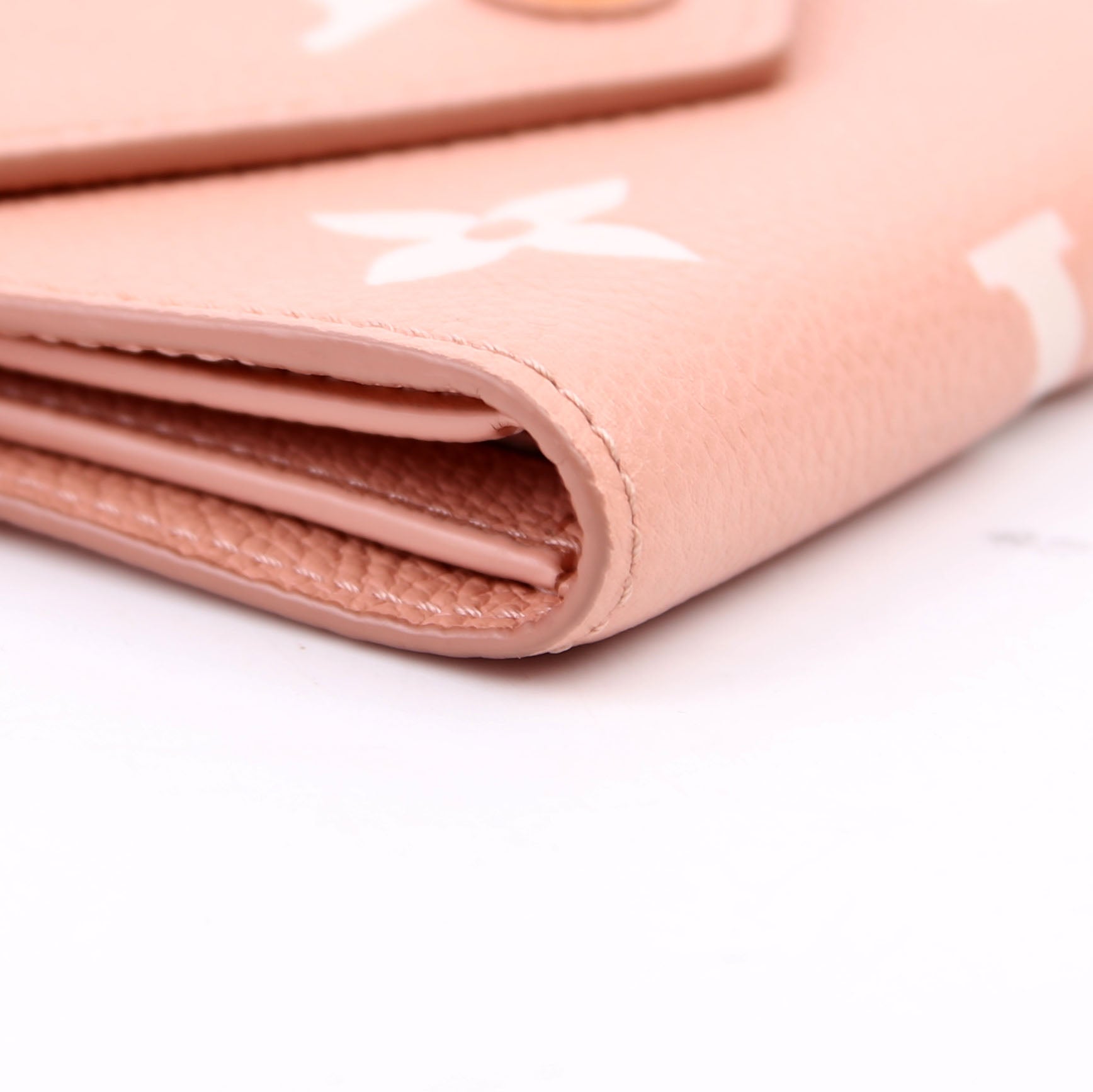 Victorine Wallet Bicolor Empreinte Pink