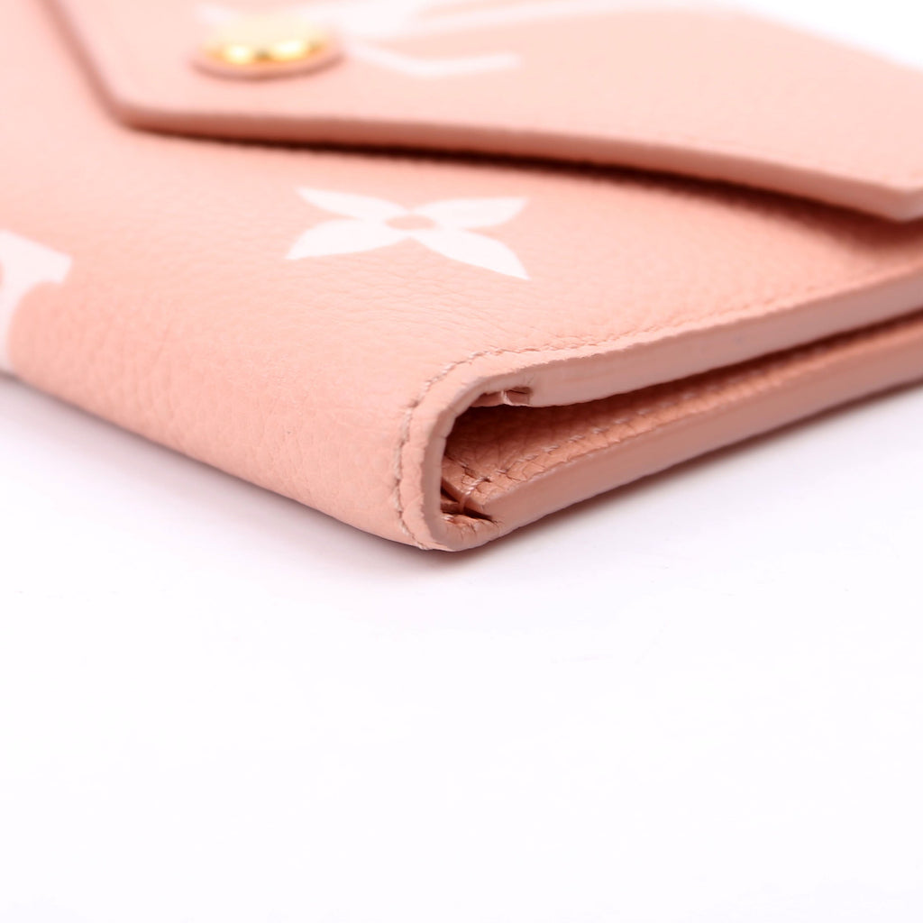 Victorine Wallet Bicolor Empreinte Pink