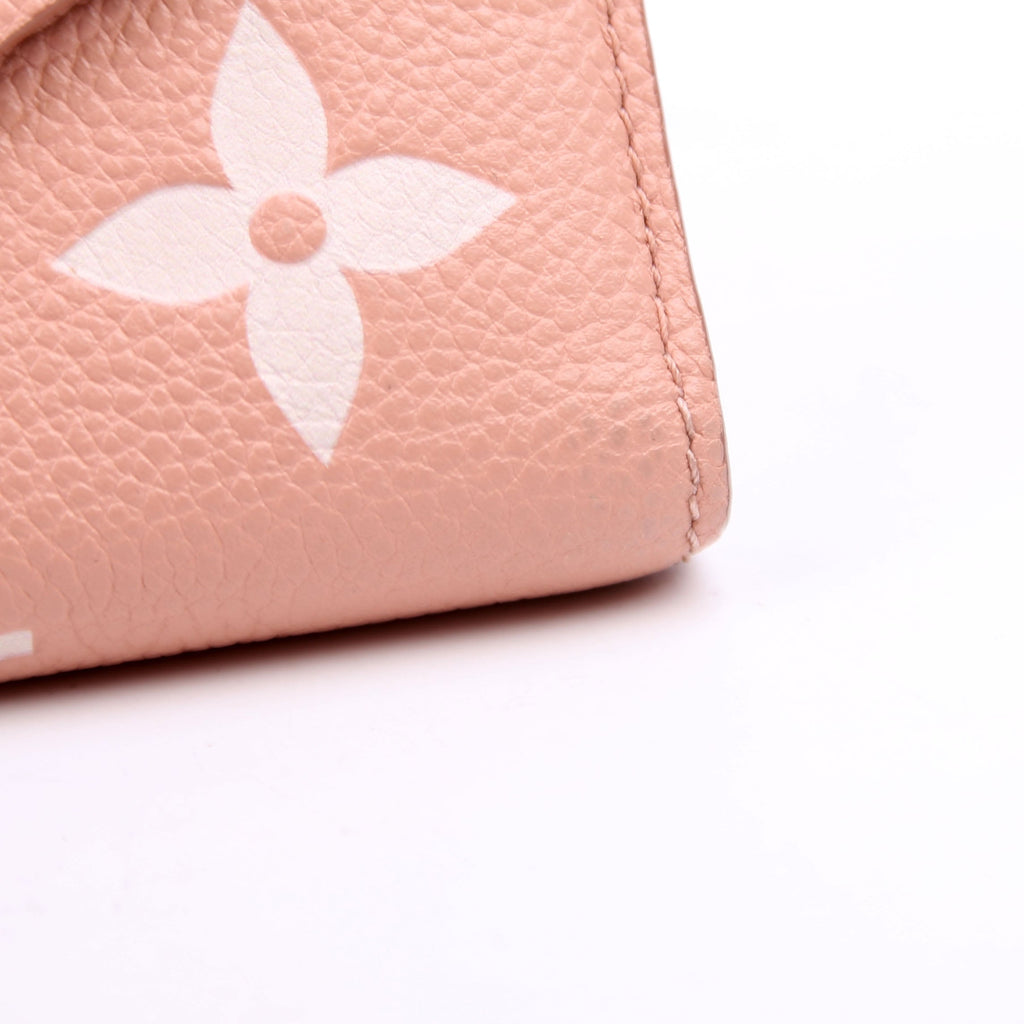 Victorine Wallet Bicolor Empreinte Pink