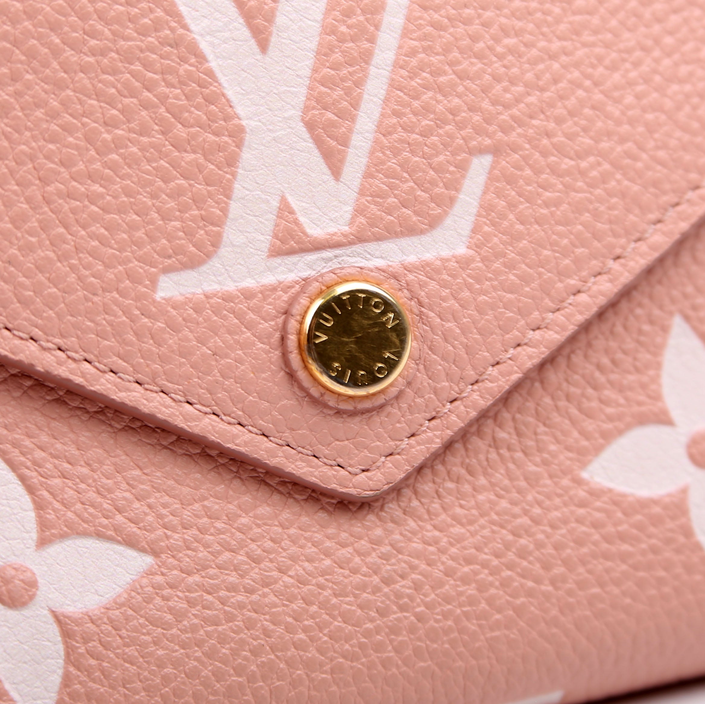 Victorine Wallet Bicolor Empreinte Pink