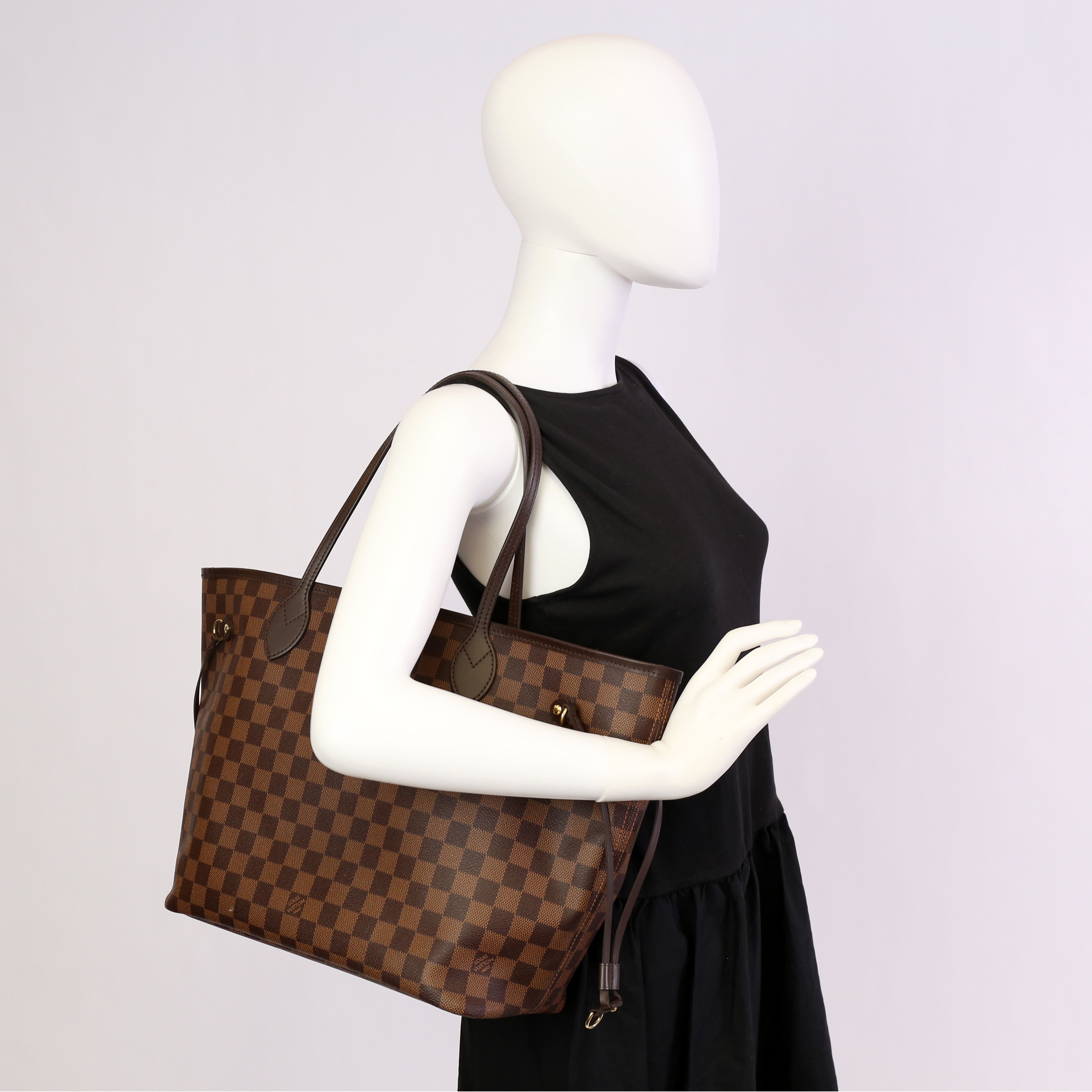 Neverfull With Wallet MM Damier Ebene Red