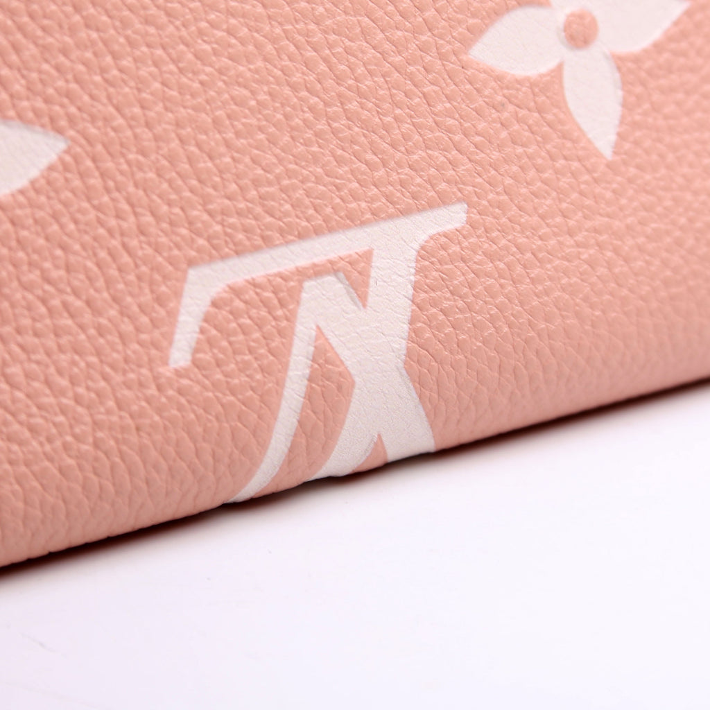 Victorine Wallet Bicolor Empreinte Pink