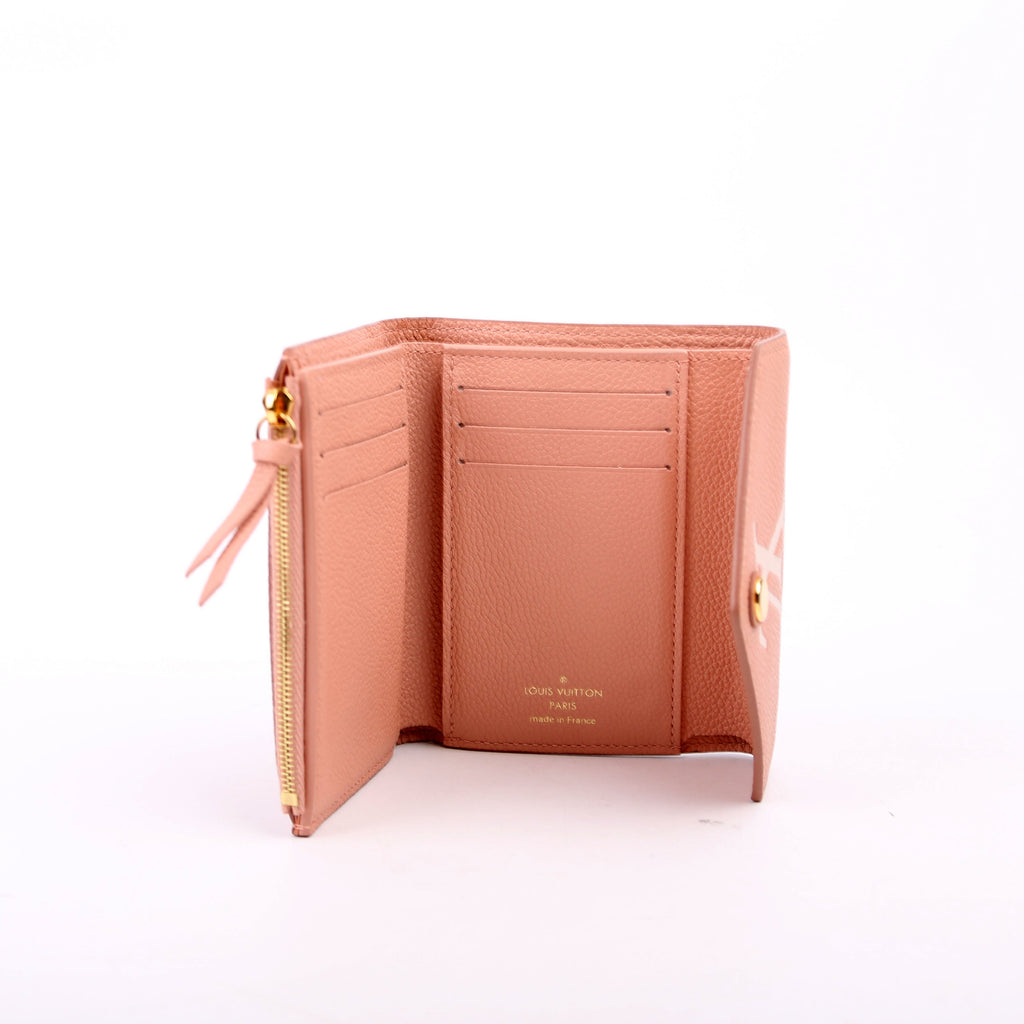 Victorine Wallet Bicolor Empreinte Pink