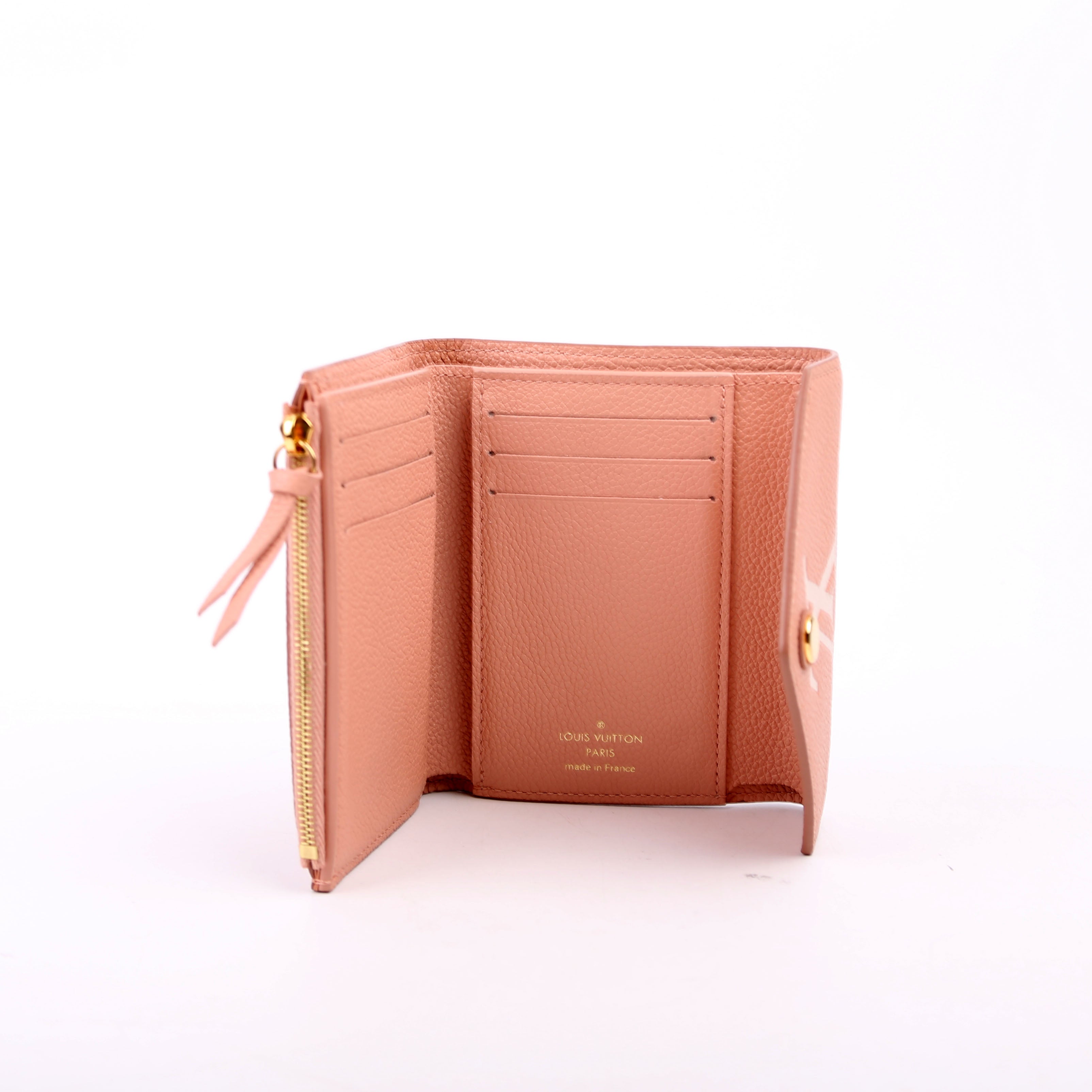 Victorine Wallet Bicolor Empreinte Pink