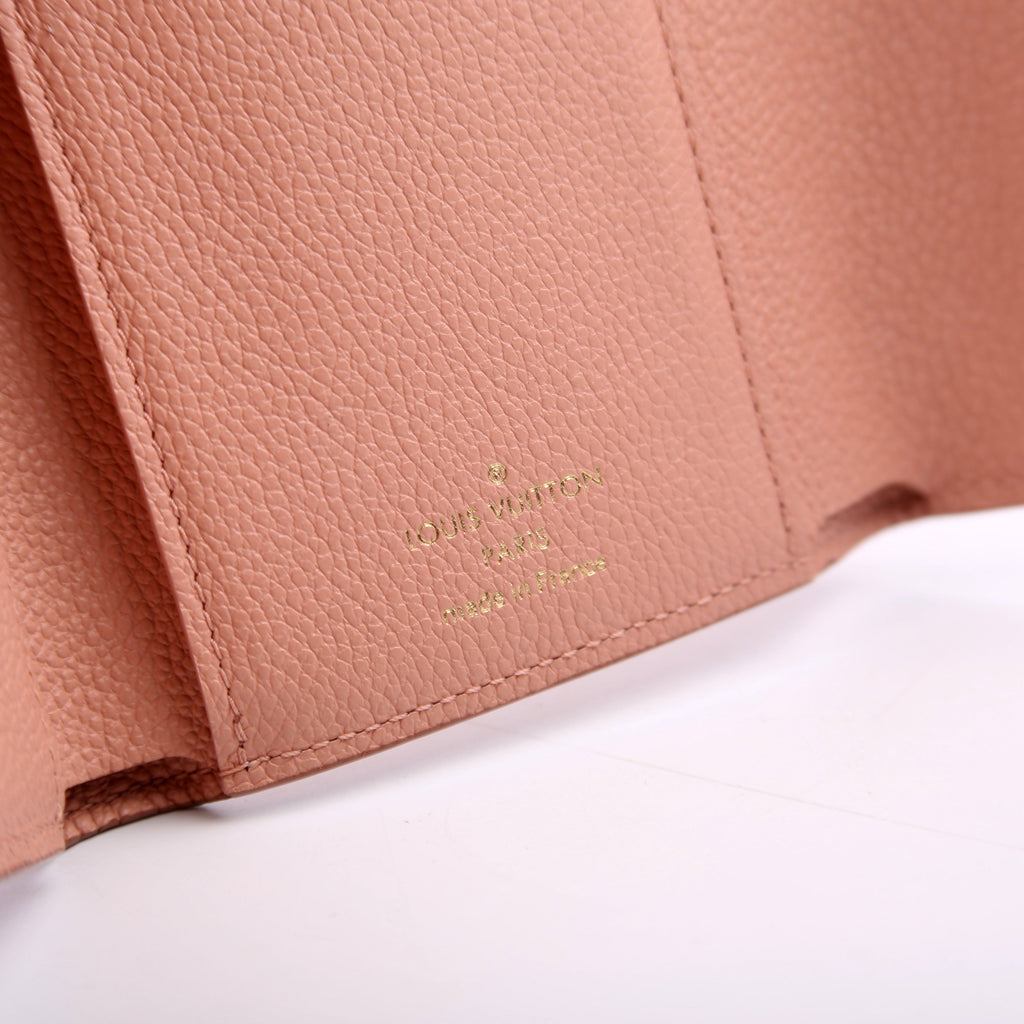 Victorine Wallet Bicolor Empreinte Pink