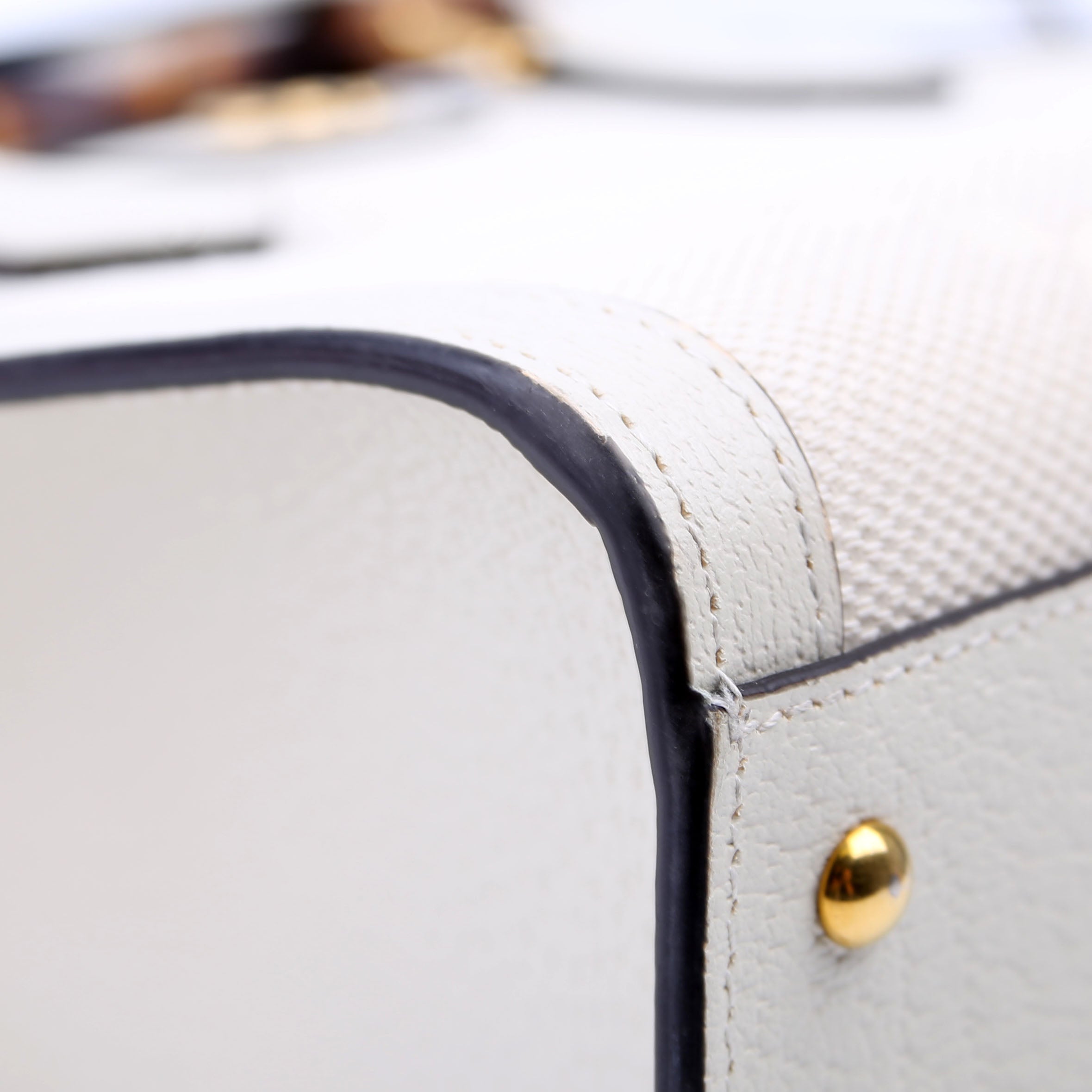 Gucci 660195 Jumbo GG Canvas Diana Small Tote White