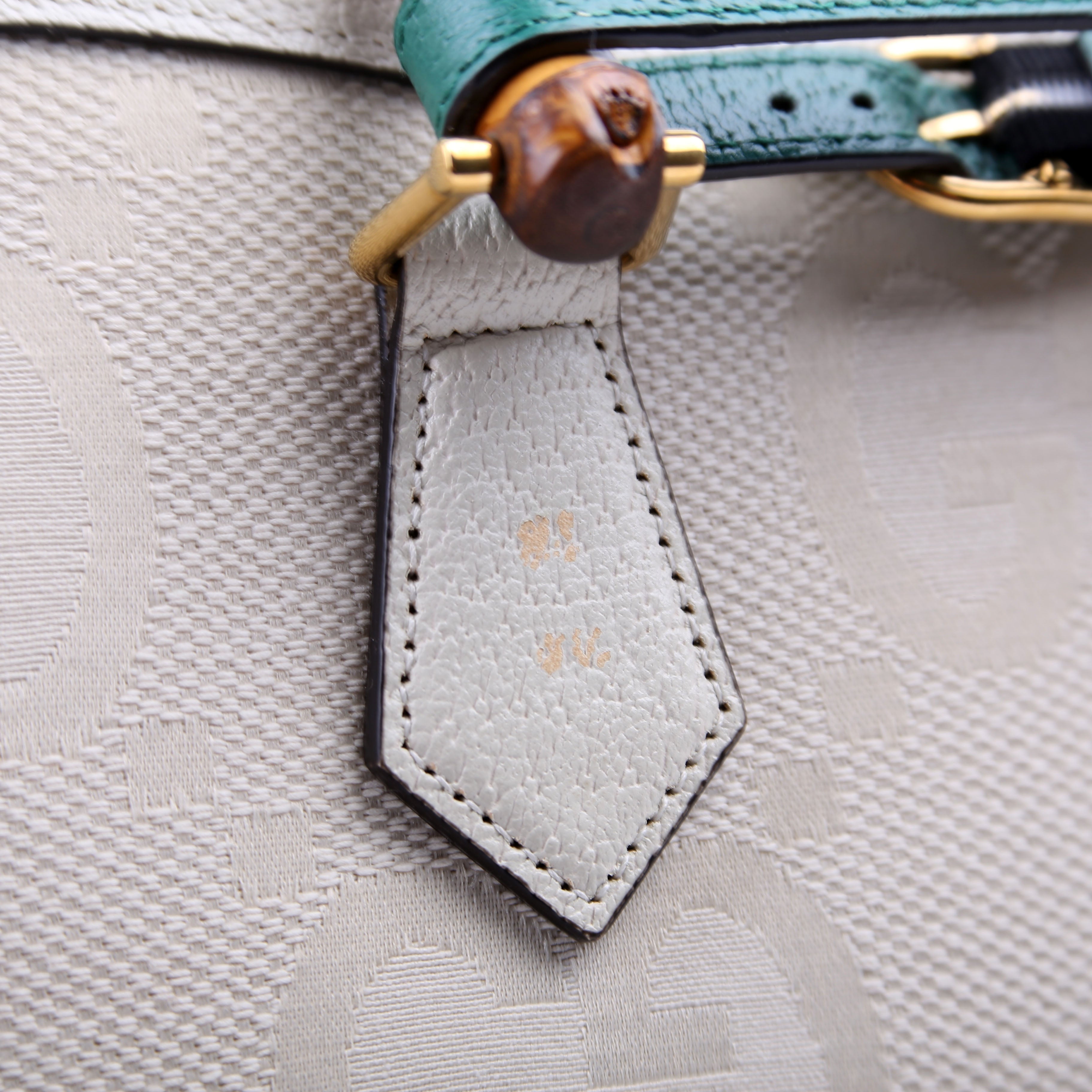 Gucci 660195 Jumbo GG Canvas Diana Small Tote White