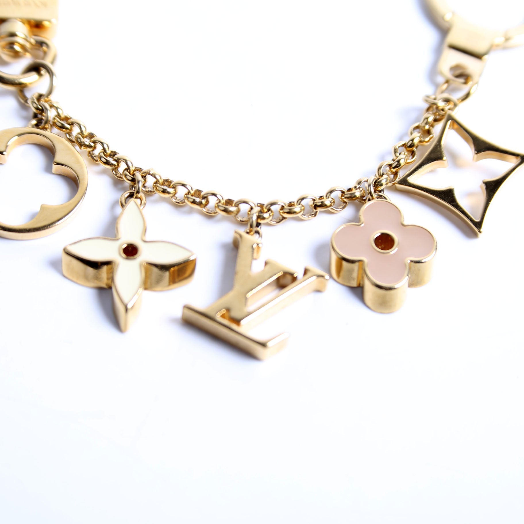 Fleur De Monogram Bag Charm Chain