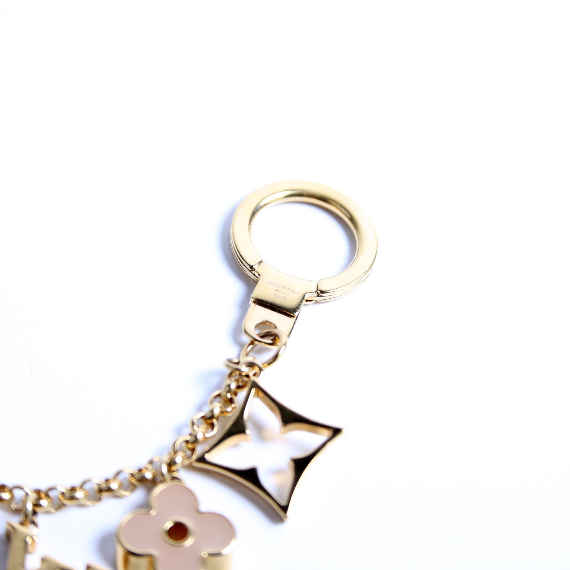 Fleur De Monogram Bag Charm Chain